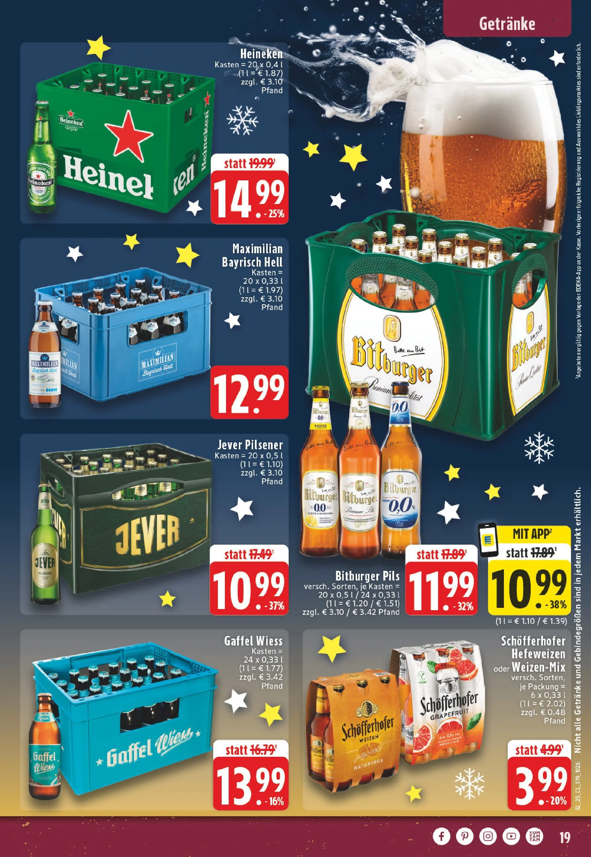 Edeka prospekt Koblenz	 (ab 22.12.2025) » Angebote Online | Seite: 19 | Produkte: Bitburger, Pils, Grapefruit, Jever