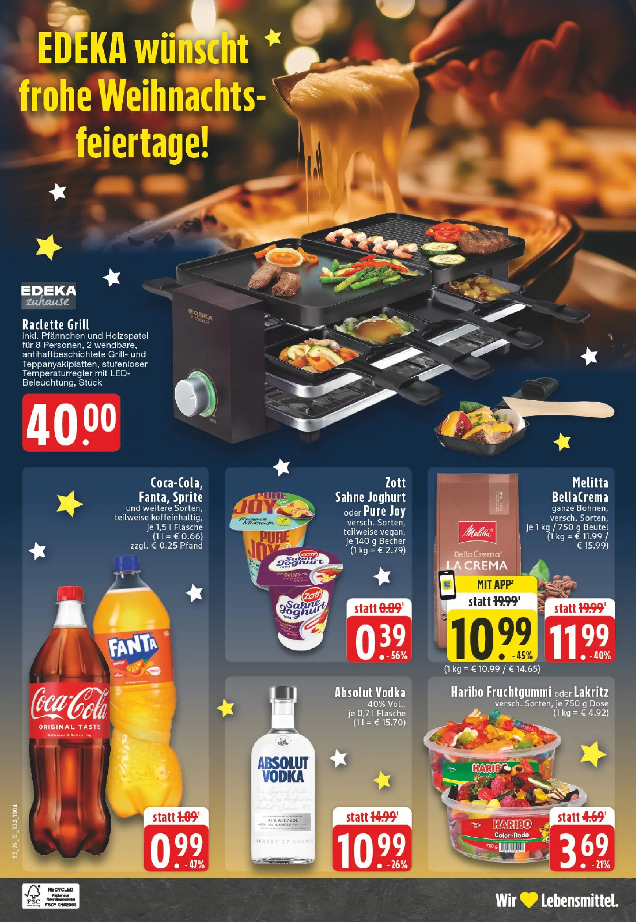 Edeka prospekt Versmold	 (ab 22.12.2025) » Angebote Online | Seite: 26 | Produkte: Melitta, Sprite, Vodka, Raclette
