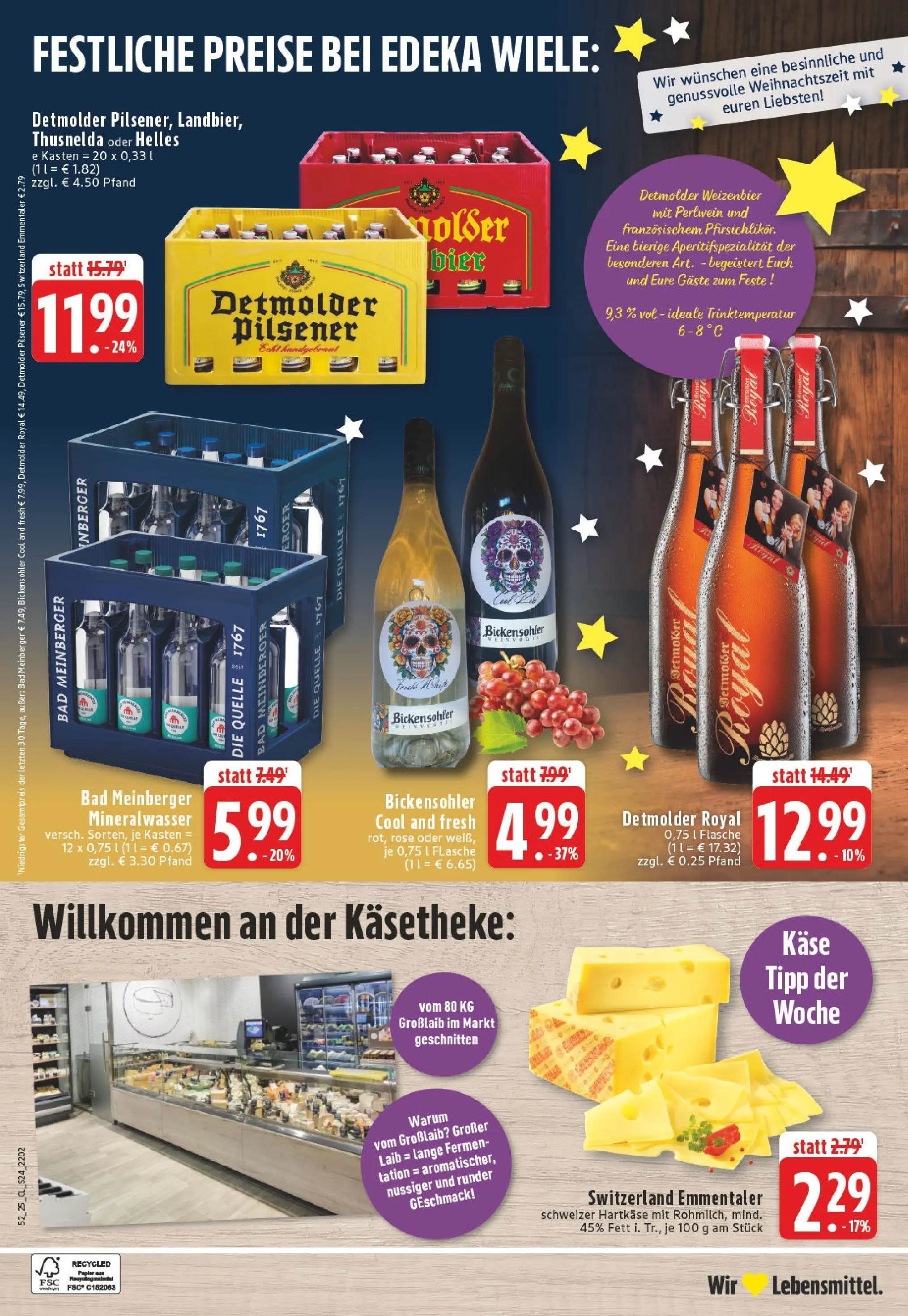 Edeka prospekt Horn-Bad Meinberg	 (ab 22.12.2025) » Angebote Online | Seite: 26 | Produkte: Käse, Bad, Mineralwasser