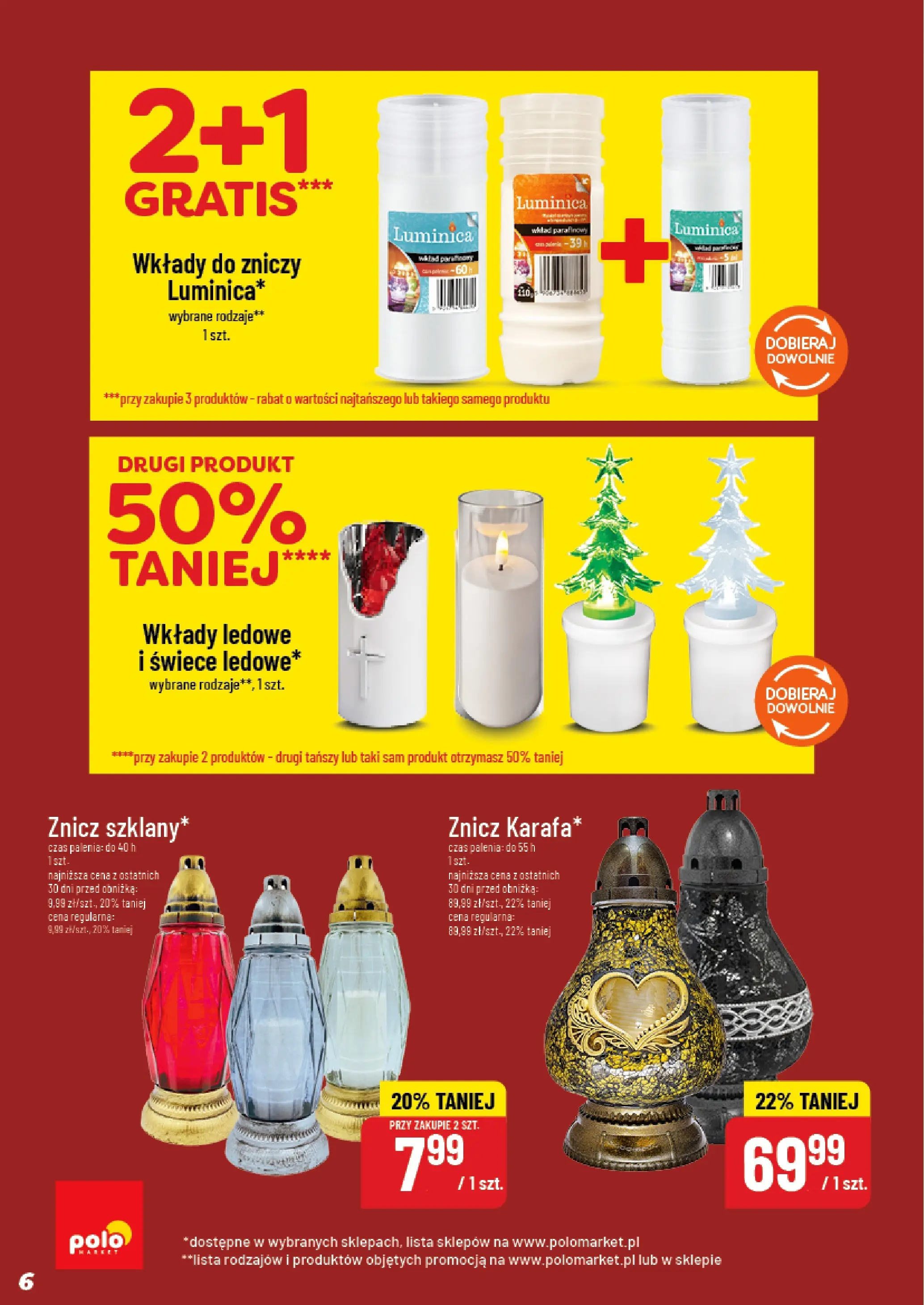 POLOmarket gazetka od 17.12.2025 | Boże Narodzenie 🎄🎁 | Strona: 6 | Produkty: Wkłady do zniczy, Świece