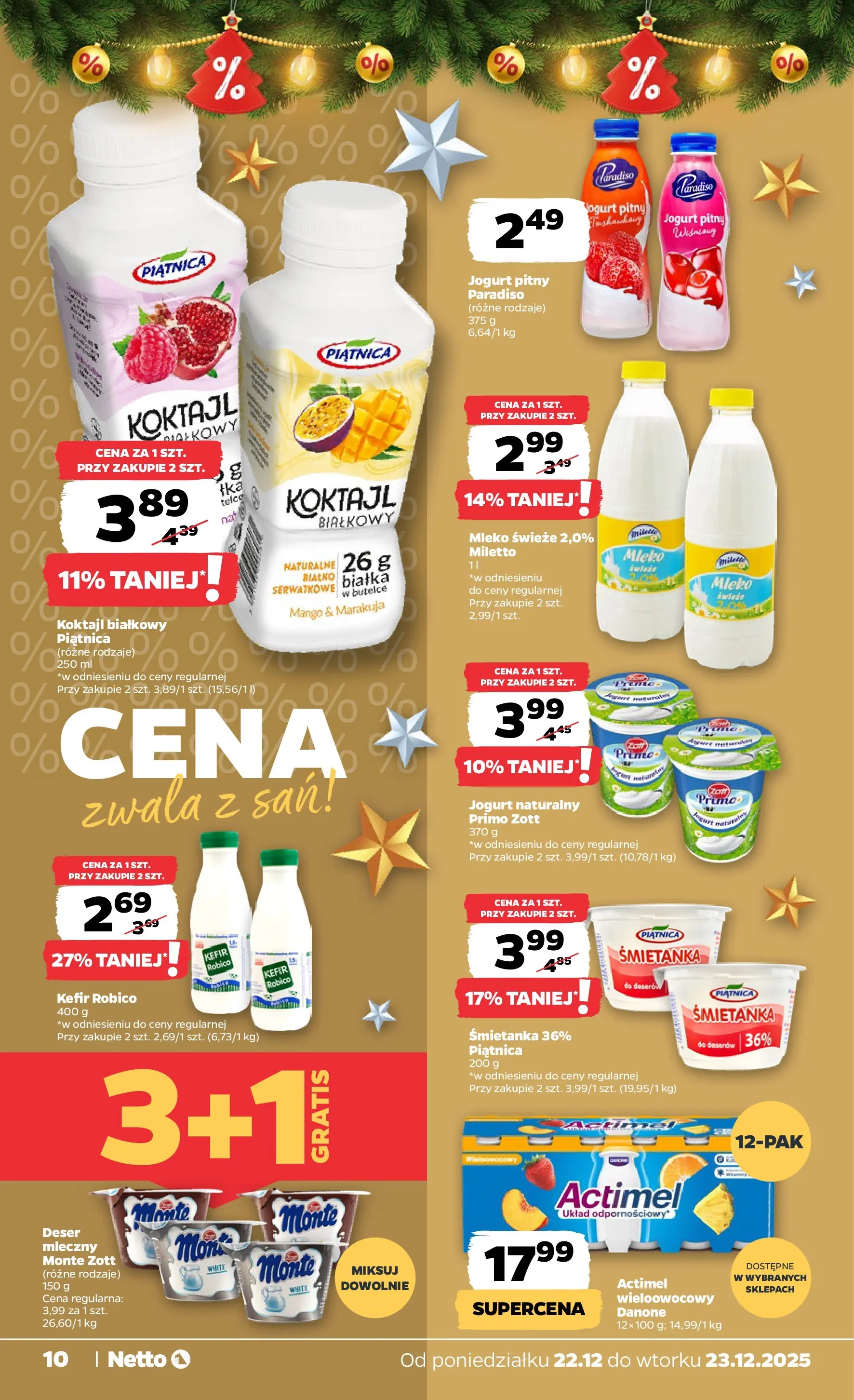 Netto - NETTO T52A ważne do 23.12 od 21.12.2025 - Aktualne promocje | Strona: 10 | Produkty: Mango, Kefir, Jogurt pitny, Jogurt naturalny