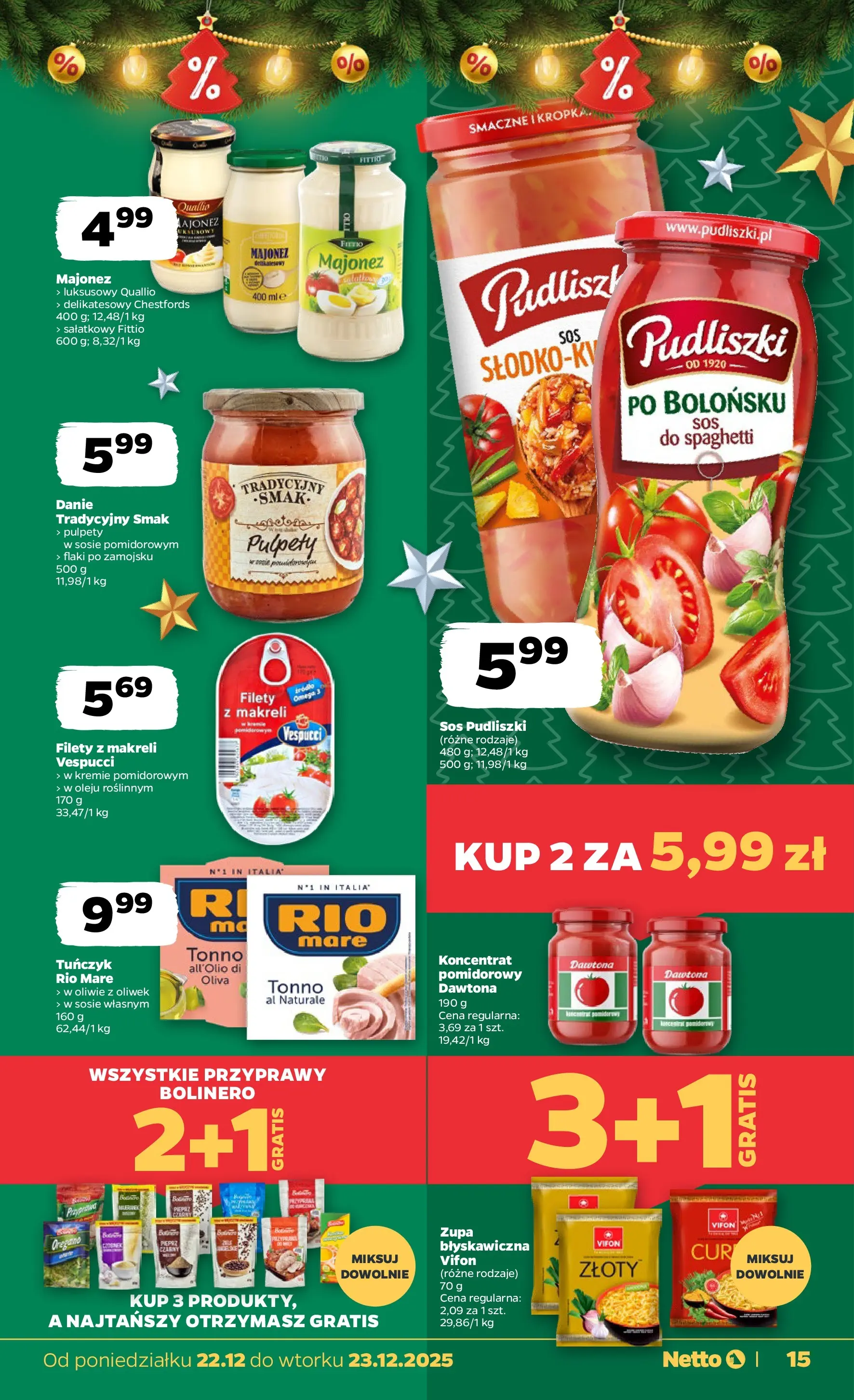 Netto - NETTO T52A ważne do 23.12 od 21.12.2025 - Aktualne promocje | Strona: 15 | Produkty: Oregano, Vifon, Zupa, Majonez
