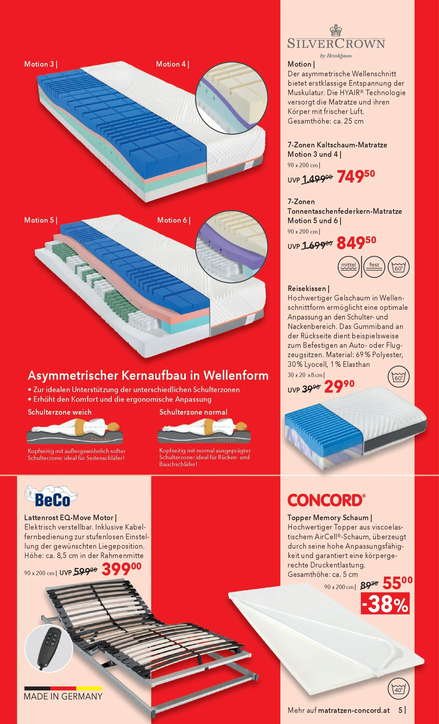 Matratzen Concord - Matratzen Concord: SALE von 26.12.2025 - Aktuelle Angebote | Seite: 5 | Produkte: Kabel, Matratze, Lattenrost