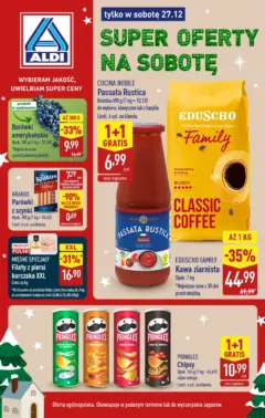 Pogląd oferty "Aldi - Super sobota 27.12 w ALDI" - ważna od 26.12.2025 Pogląd oferty "Aldi - Super sobota 27.12 w ALDI" - ważna od 26.12.2025