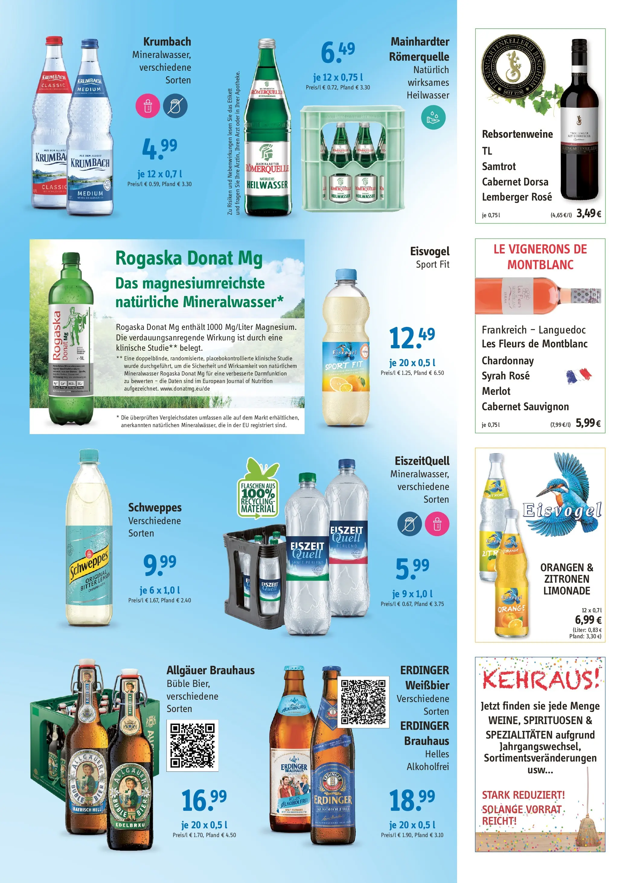 Entdecke - Getränke Apfelbach: Angebote (ab 04.01.2026) zum Blättern | Seite: 3 | Produkte: Weißbier, Orangen, Schweppes, Zitronen