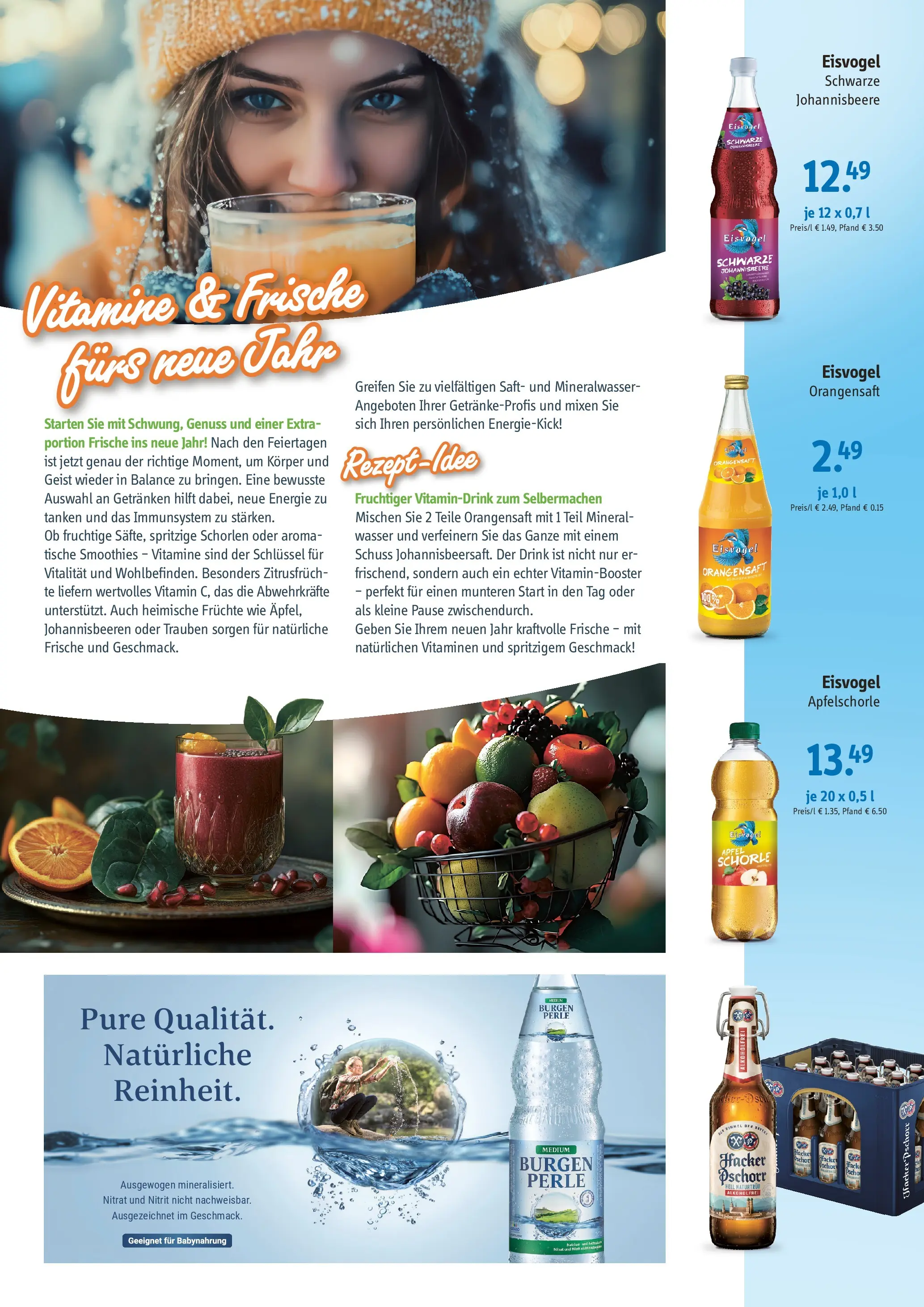 Entdecke - Getränke Oess & Bulling: Angebote (ab 04.01.2026) zum Blättern | Seite: 2 | Produkte: Orangensaft, Babynahrung, Wasser, Saft