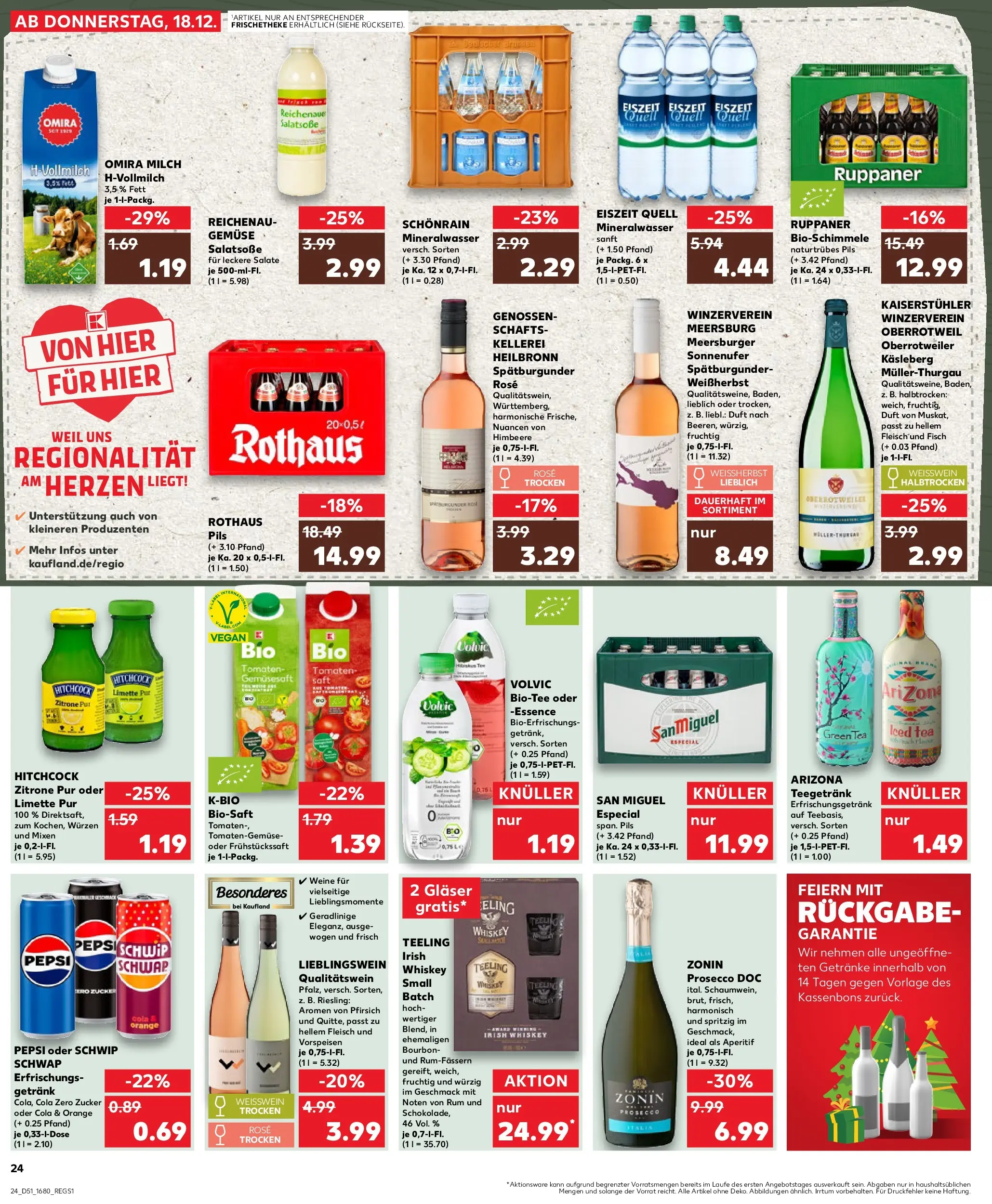 Prospekt Kaufland ab 22.12.2025 » Angebote Online zum Blättern | Seite: 24 | Produkte: Cola, Rum, Pepsi, Volvic