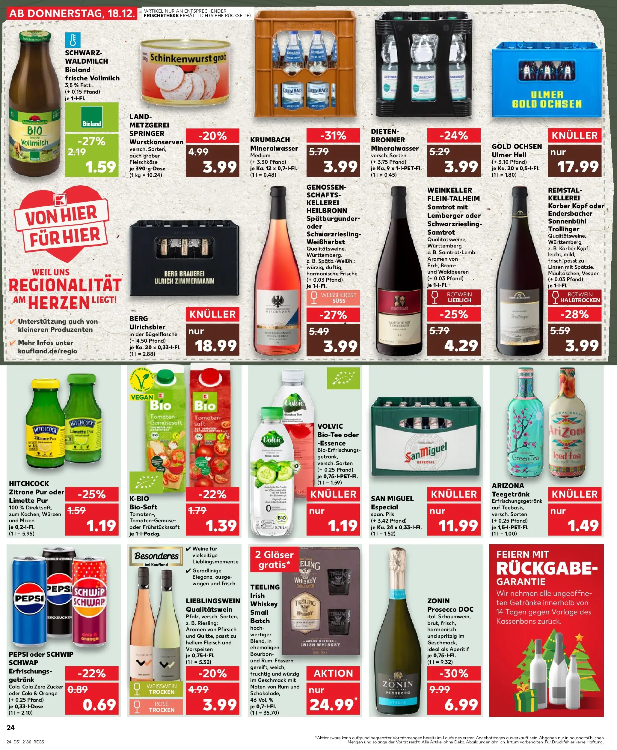 Prospekt Kaufland ab 22.12.2025 » Angebote Online zum Blättern | Seite: 24 | Produkte: Rum, Pils, Fleisch, Whiskey