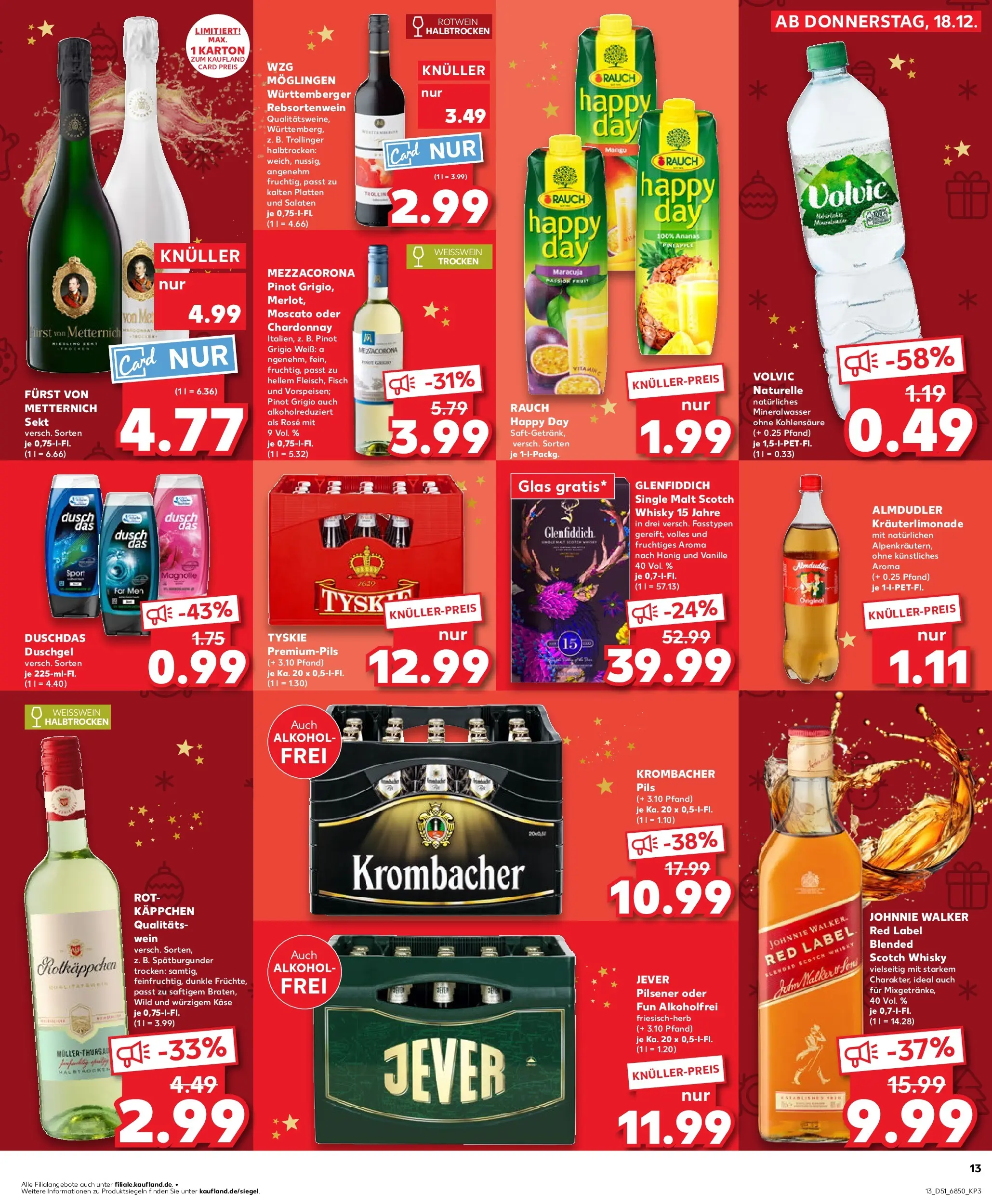 Prospekt Kaufland ab 22.12.2025 » Angebote Online zum Blättern | Seite: 13 | Produkte: Käse, Rotwein, Weißwein halbtrocken, Mango