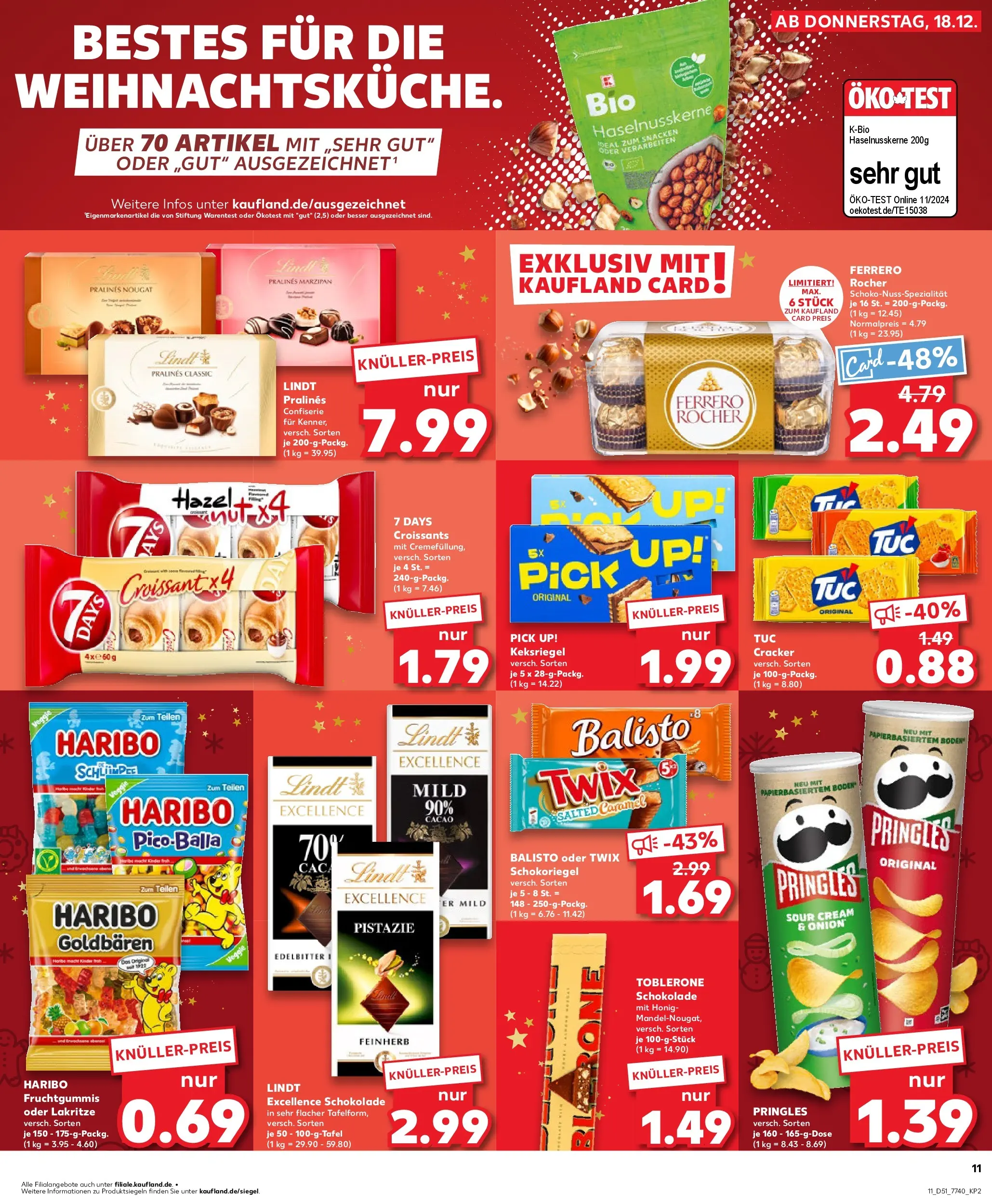 Prospekt Kaufland ab 22.12.2025 » Angebote Online zum Blättern | Seite: 11 | Produkte: Ferrero rocher, Schokolade, Croissant, Lindt