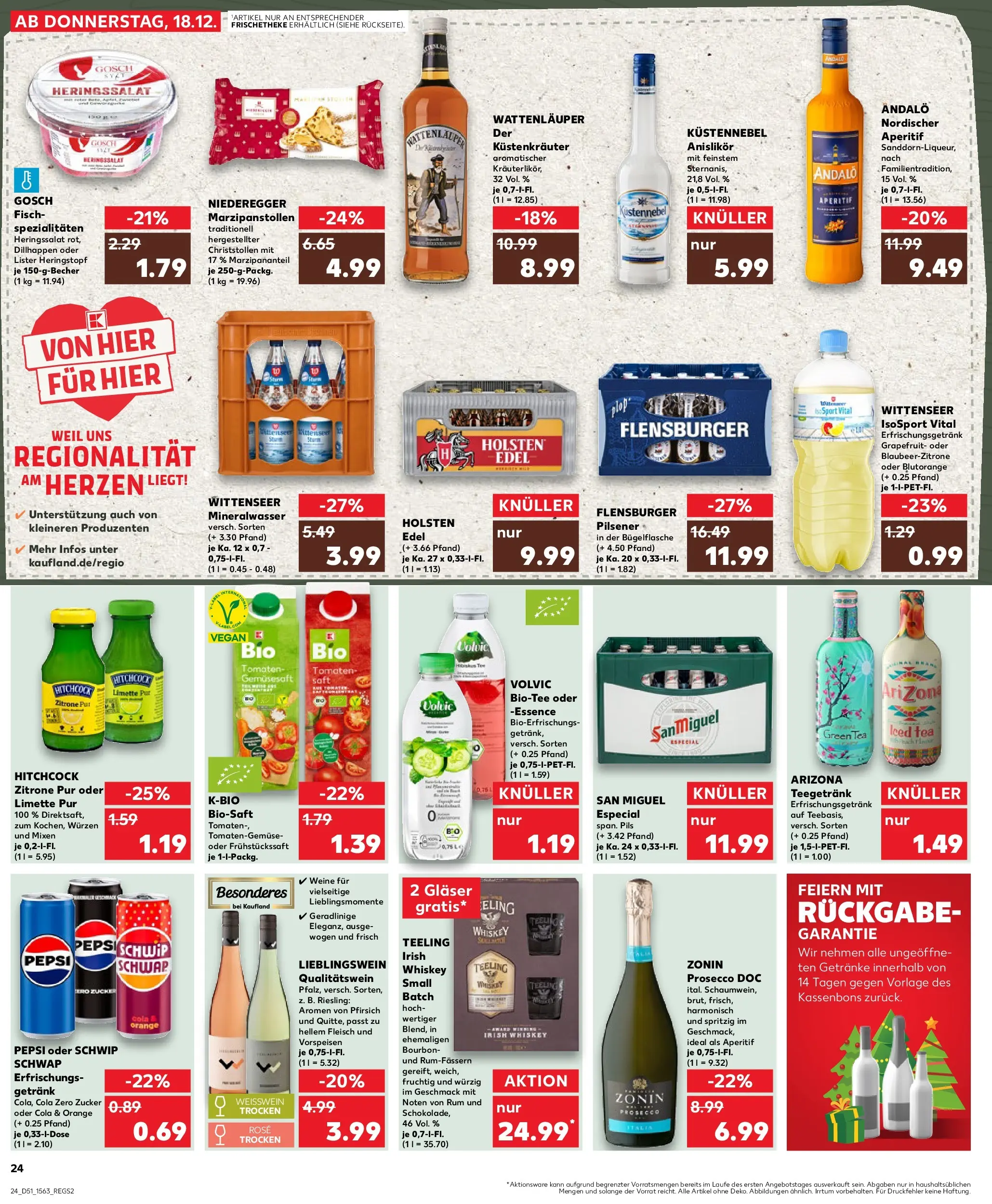 Prospekt Kaufland ab 22.12.2025 » Angebote Online zum Blättern | Seite: 24 | Produkte: Schwip schwap, Prosecco, Limette, Volvic
