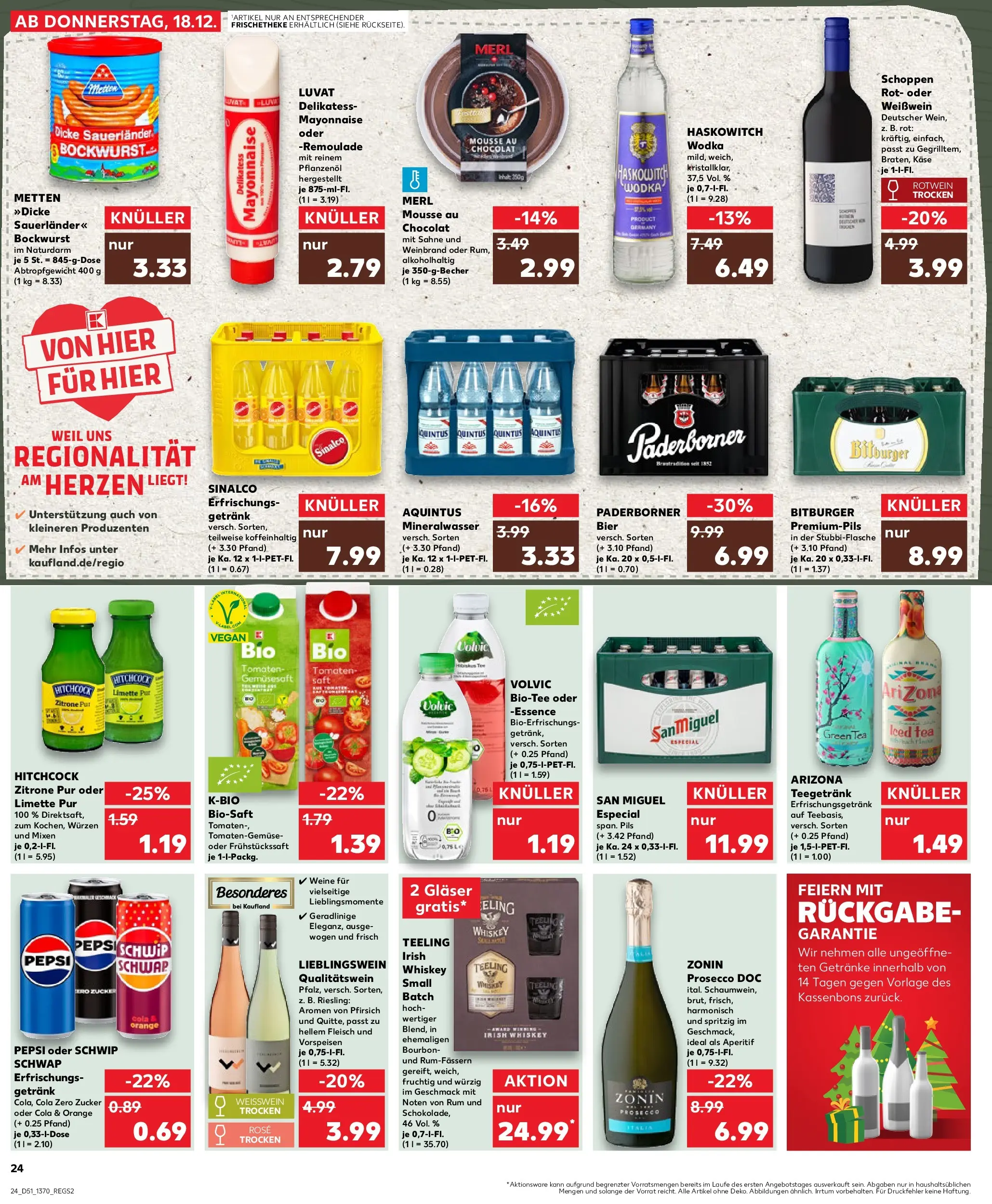 Prospekt Kaufland ab 22.12.2025 » Angebote Online zum Blättern | Seite: 24 | Produkte: Bier, Mayonnaise, Zitrone, Pepsi