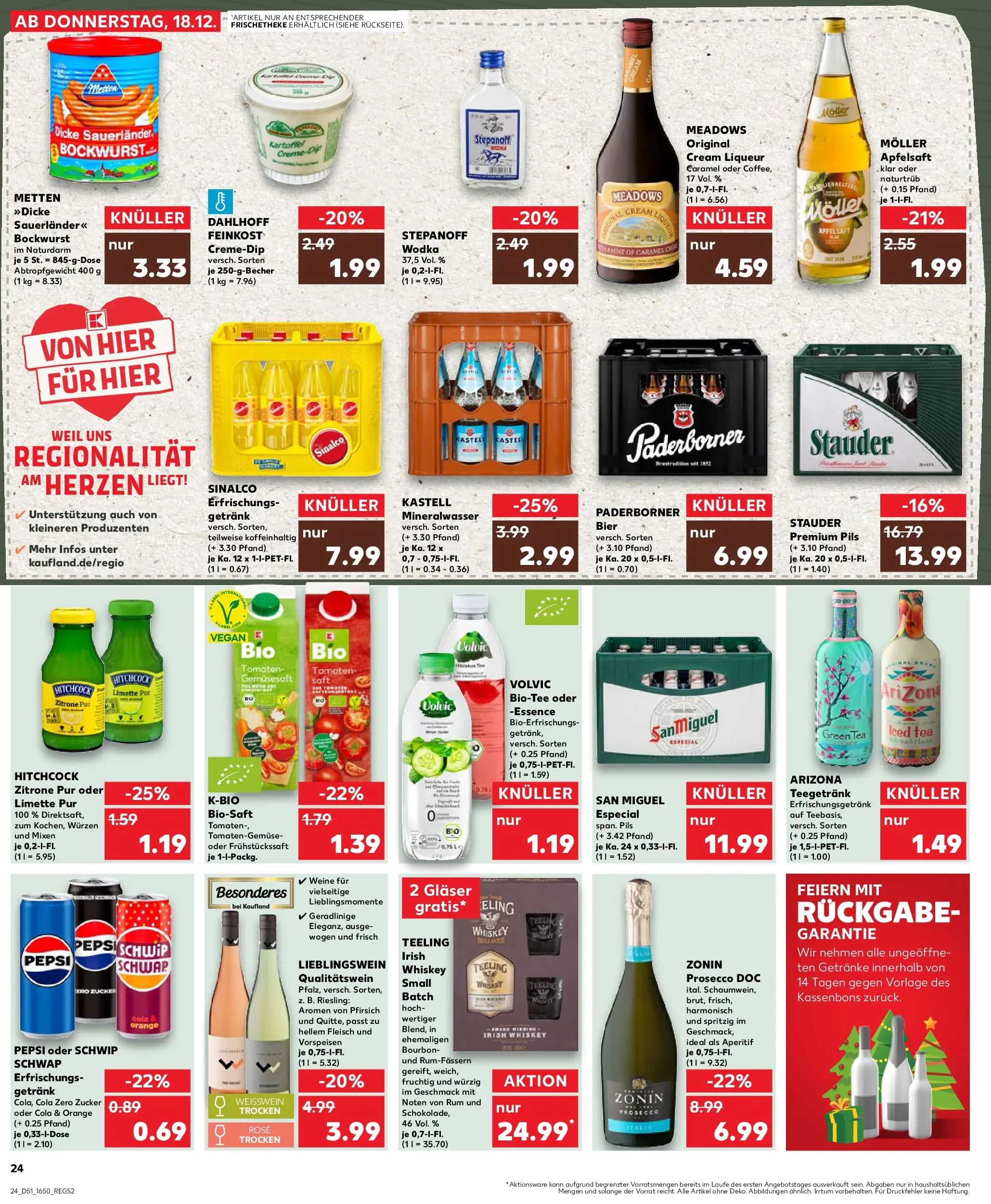 Prospekt Kaufland ab 22.12.2025 » Angebote Online zum Blättern | Seite: 24 | Produkte: Sinalco, Rum, Limette, Pepsi