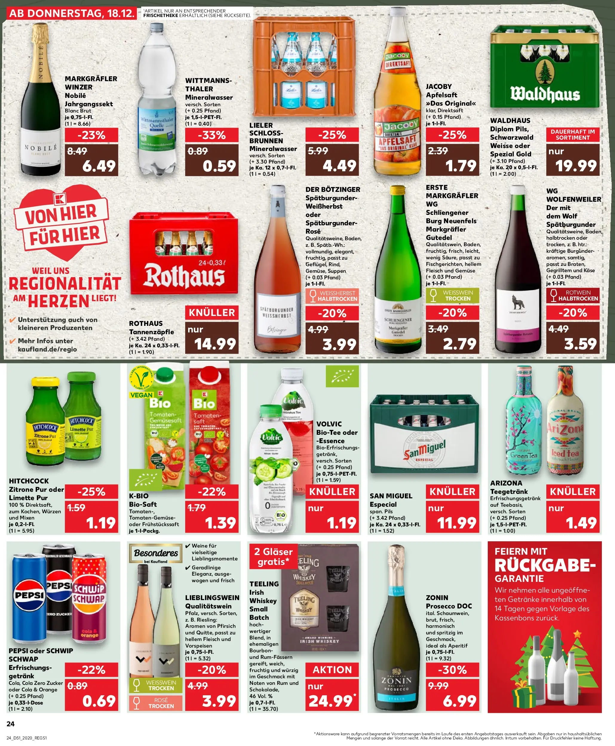 Prospekt Kaufland ab 22.12.2025 » Angebote Online zum Blättern | Seite: 24 | Produkte: Schwip schwap, Apfelsaft, Apple, Fleisch