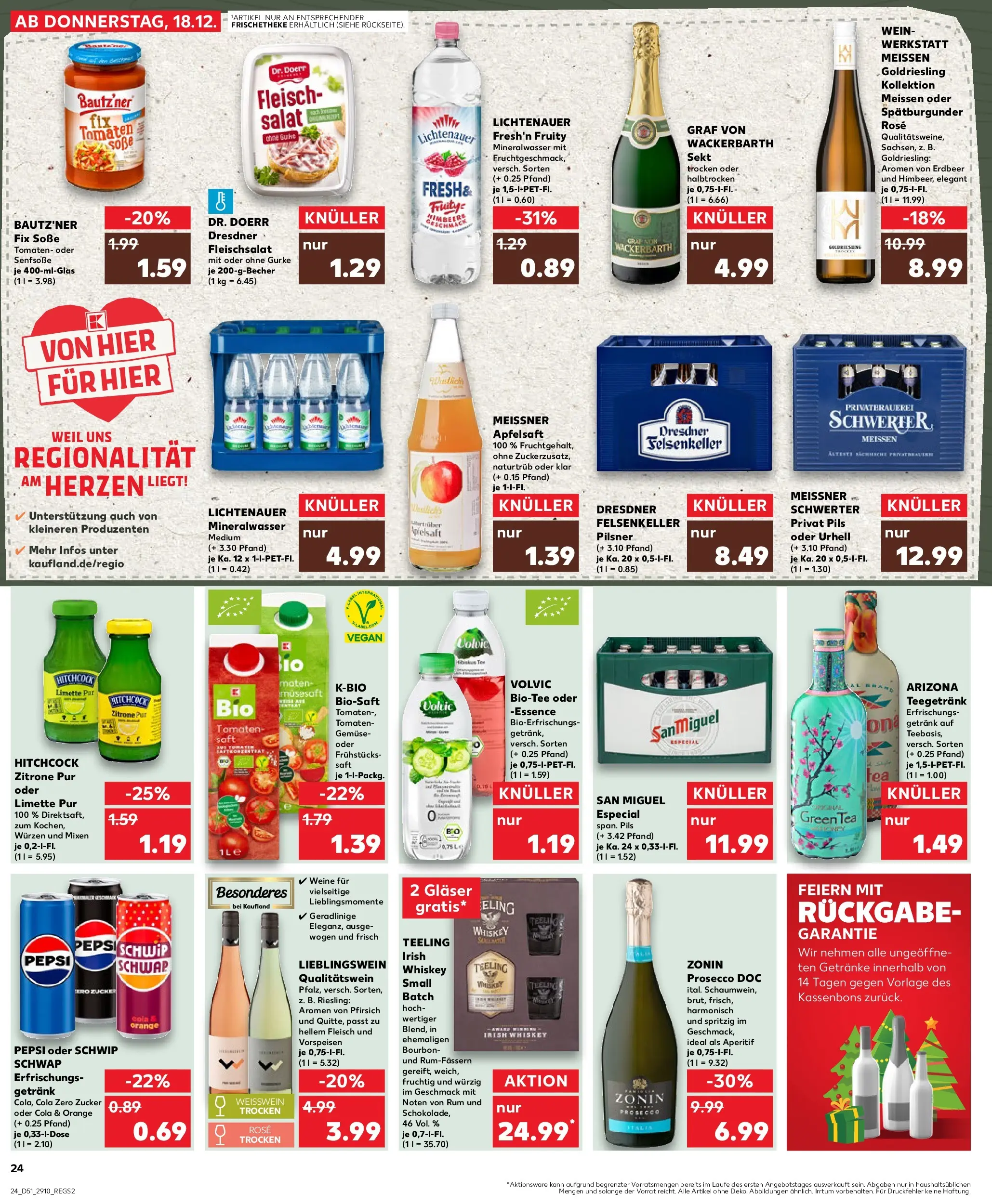 Prospekt Kaufland ab 22.12.2025 » Angebote Online zum Blättern | Seite: 24 | Produkte: Sekt, Rum, Prosecco, Gemüse