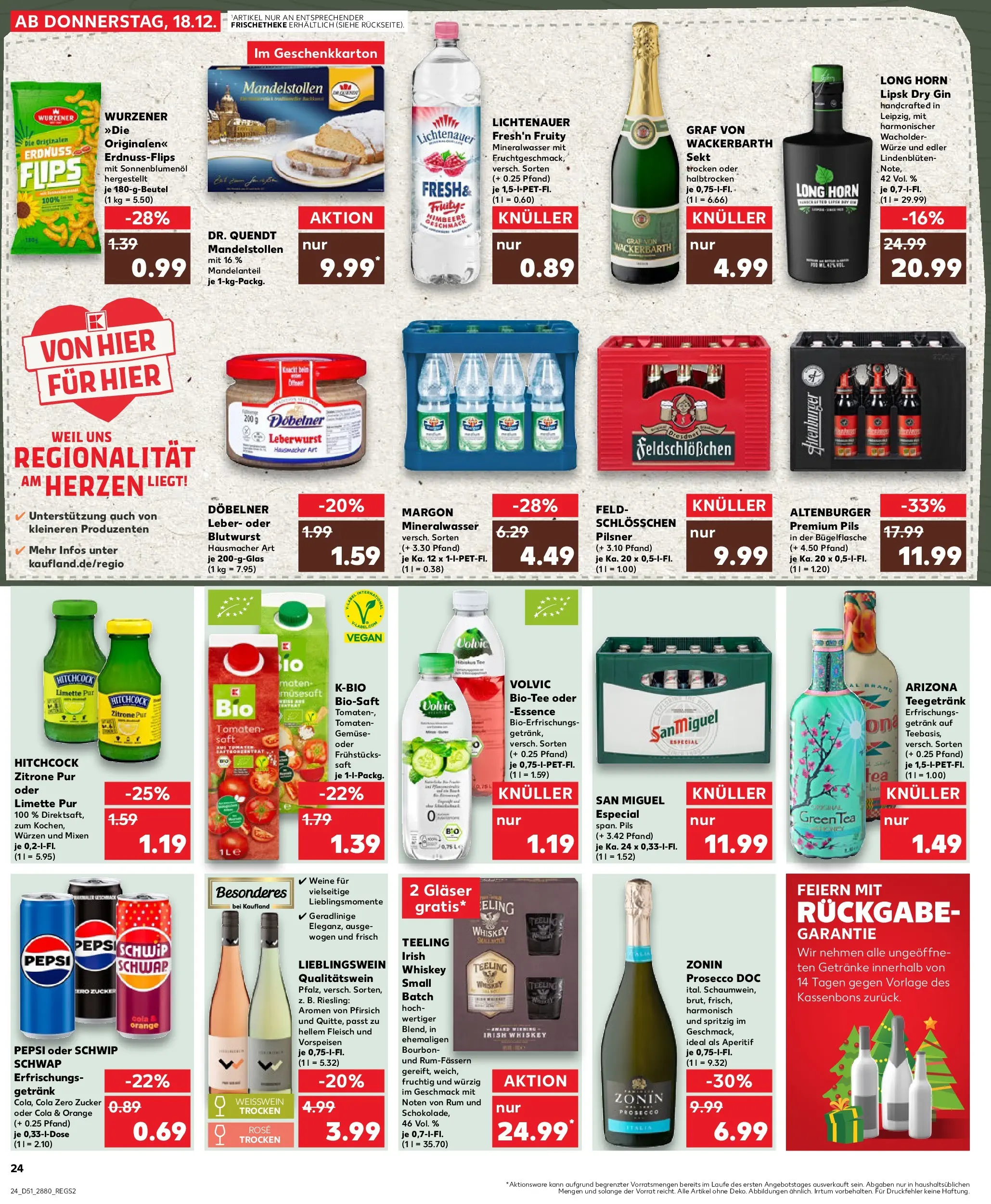Prospekt Kaufland ab 22.12.2025 » Angebote Online zum Blättern | Seite: 24 | Produkte: Weißwein, Sekt, Prosecco, Gin