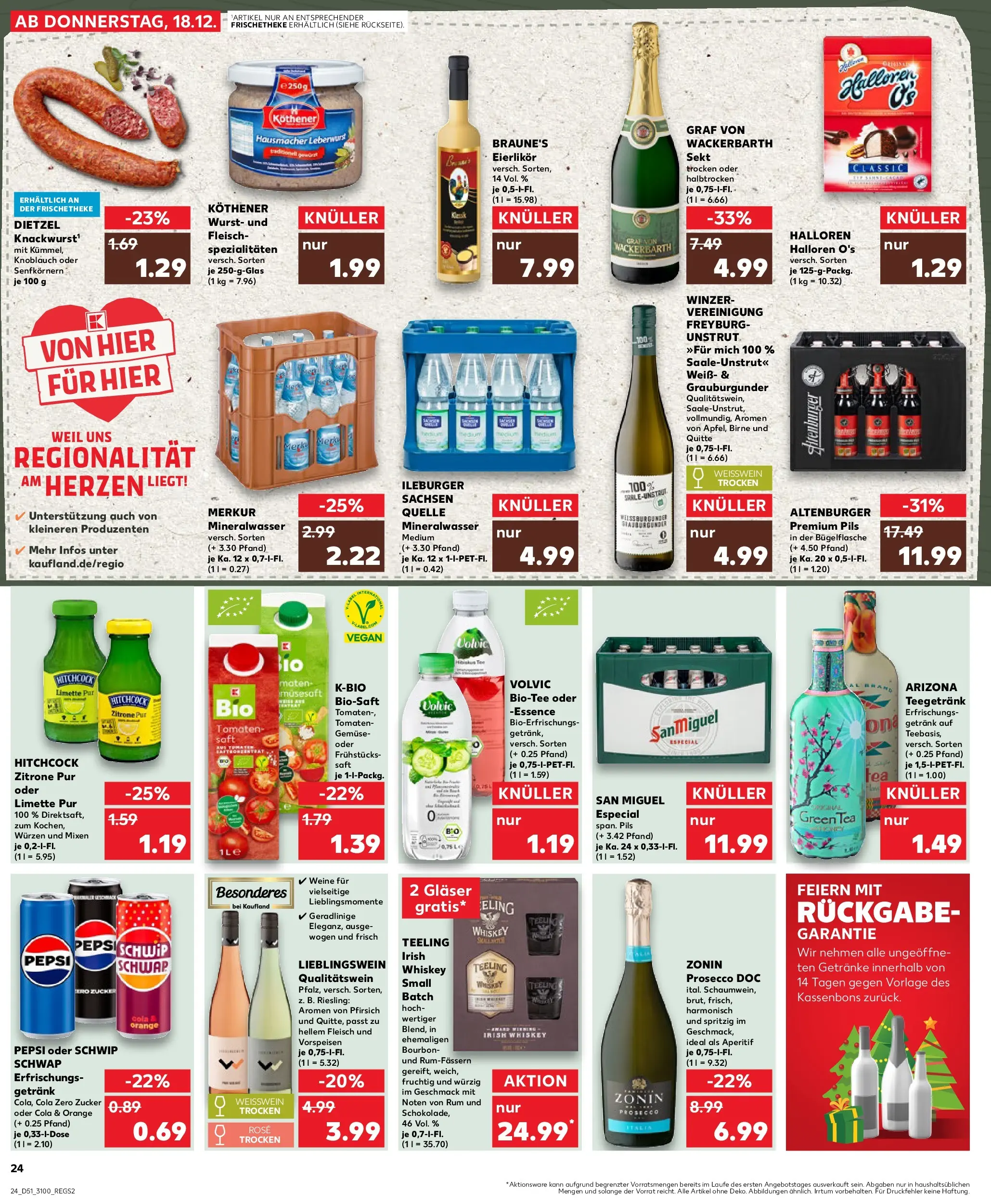 Prospekt Kaufland ab 22.12.2025 » Angebote Online zum Blättern | Seite: 24 | Produkte: Gemüse, Zitrone, Wurst, Pepsi