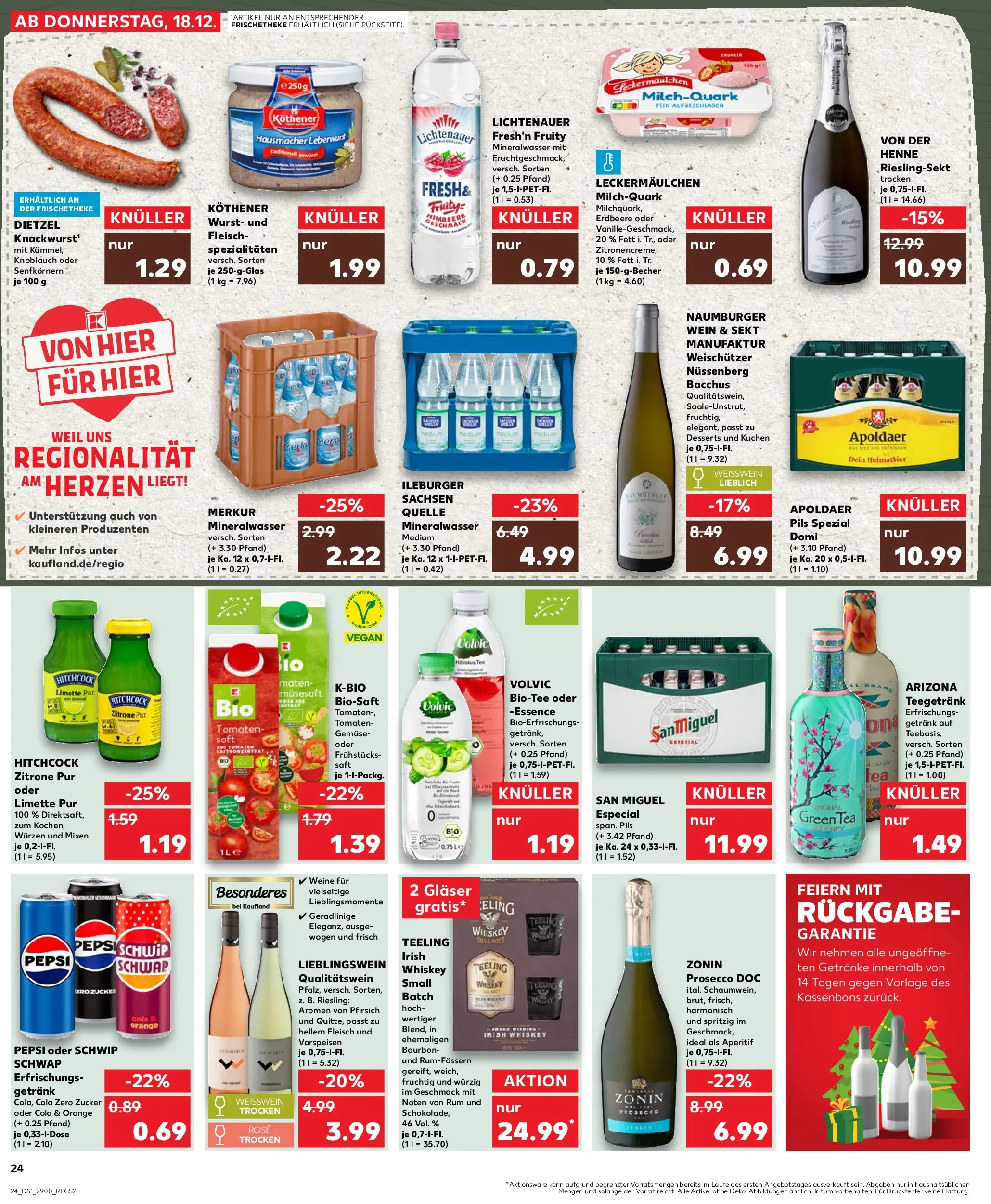 Prospekt Kaufland ab 22.12.2025 » Angebote Online zum Blättern | Seite: 24 | Produkte: Gemüse, Zucker, Pfirsich, Limette