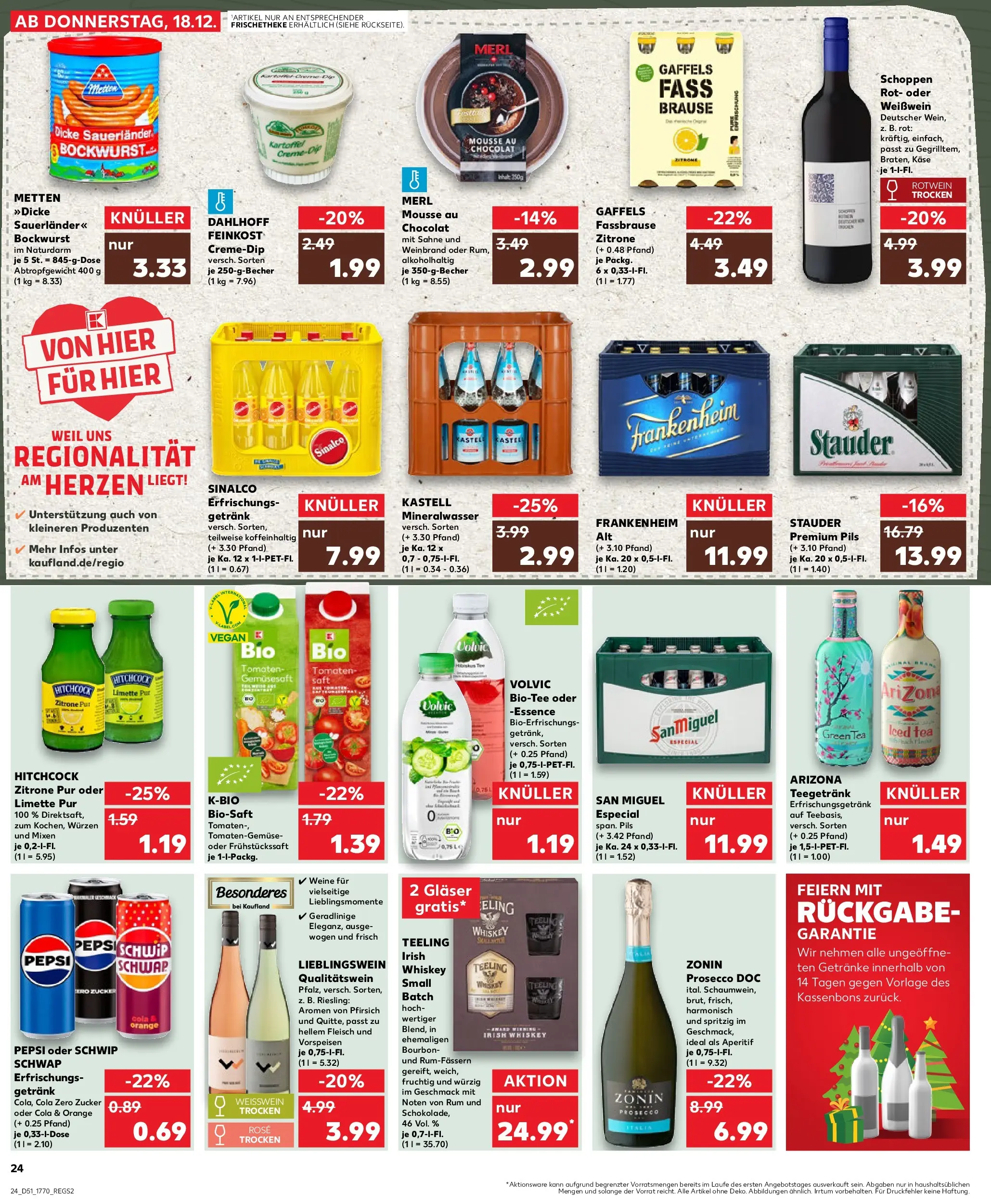 Prospekt Kaufland ab 22.12.2025 » Angebote Online zum Blättern | Seite: 24 | Produkte: Zitrone, Pfirsich, Limette, Fleisch