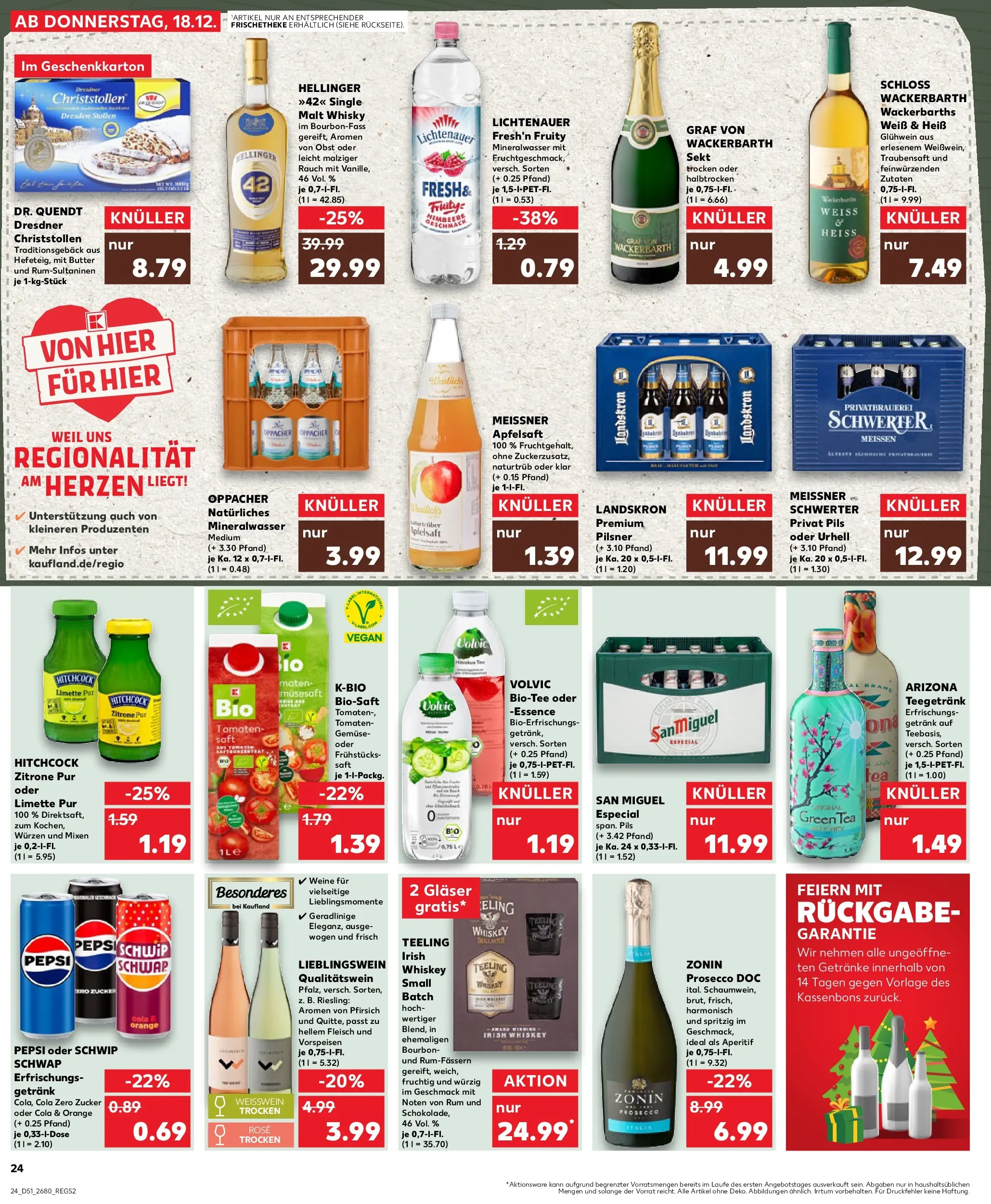 Prospekt Kaufland ab 22.12.2025 » Angebote Online zum Blättern | Seite: 24 | Produkte: Whisky, Rum, Apple, Bourbon