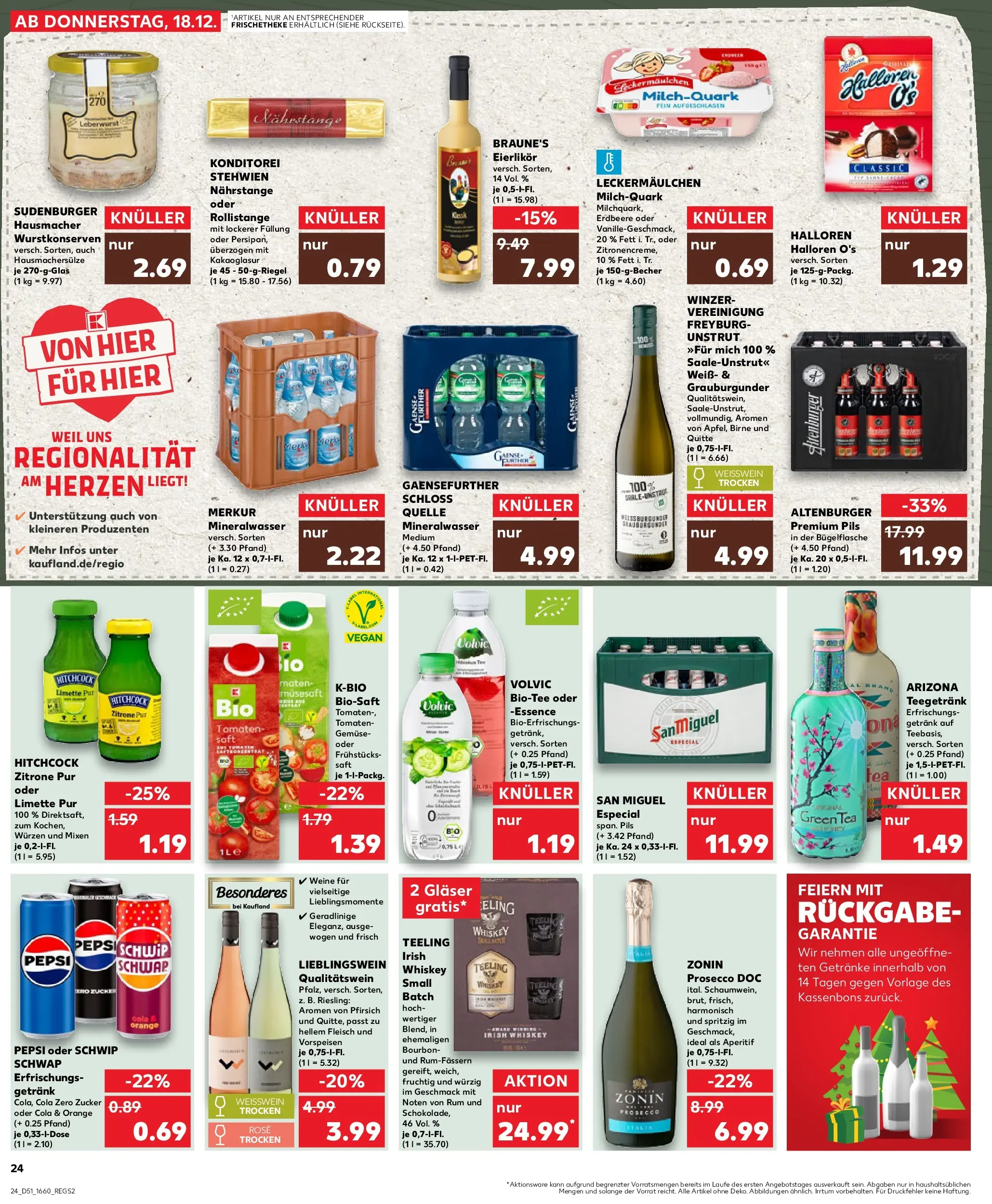 Prospekt Kaufland ab 22.12.2025 » Angebote Online zum Blättern | Seite: 24 | Produkte: Tomaten, Schwip schwap, Zucker, Bourbon