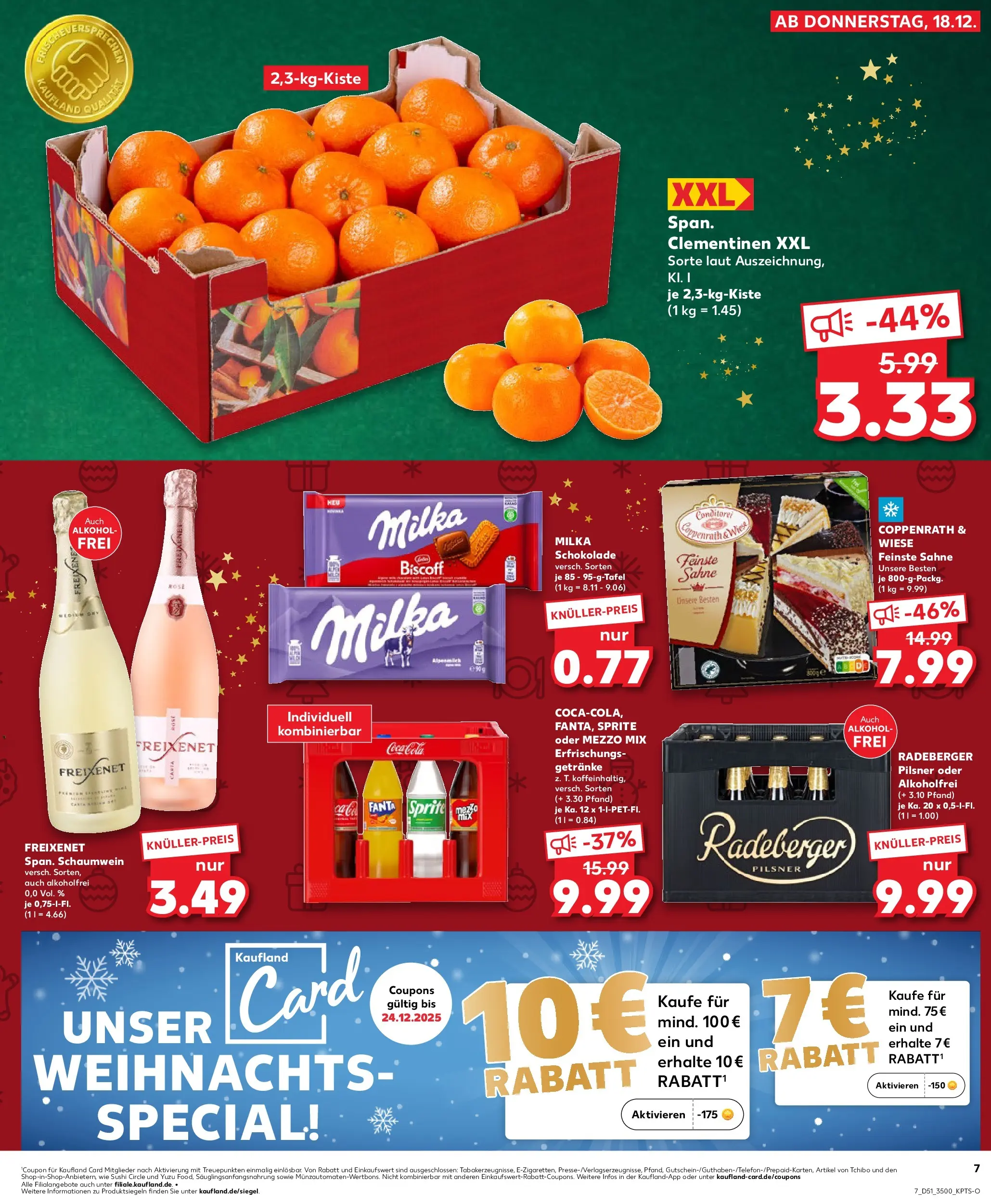 Prospekt Kaufland ab 22.12.2025 » Angebote Online zum Blättern | Seite: 7 | Produkte: Freixenet, Milka schokolade, Milka, Sahne