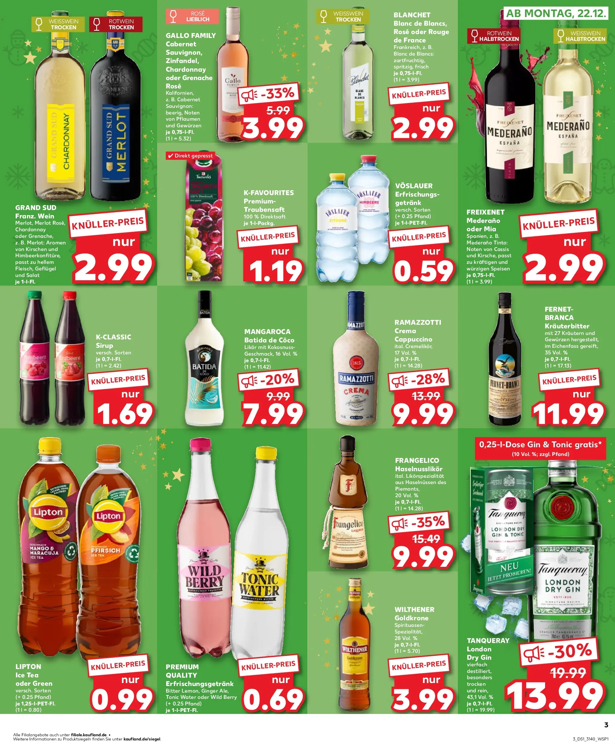Prospekt Kaufland ab 22.12.2025 » Angebote Online zum Blättern | Seite: 3 | Produkte: Pflaumen, Rotwein, Himbeere, Ramazzotti
