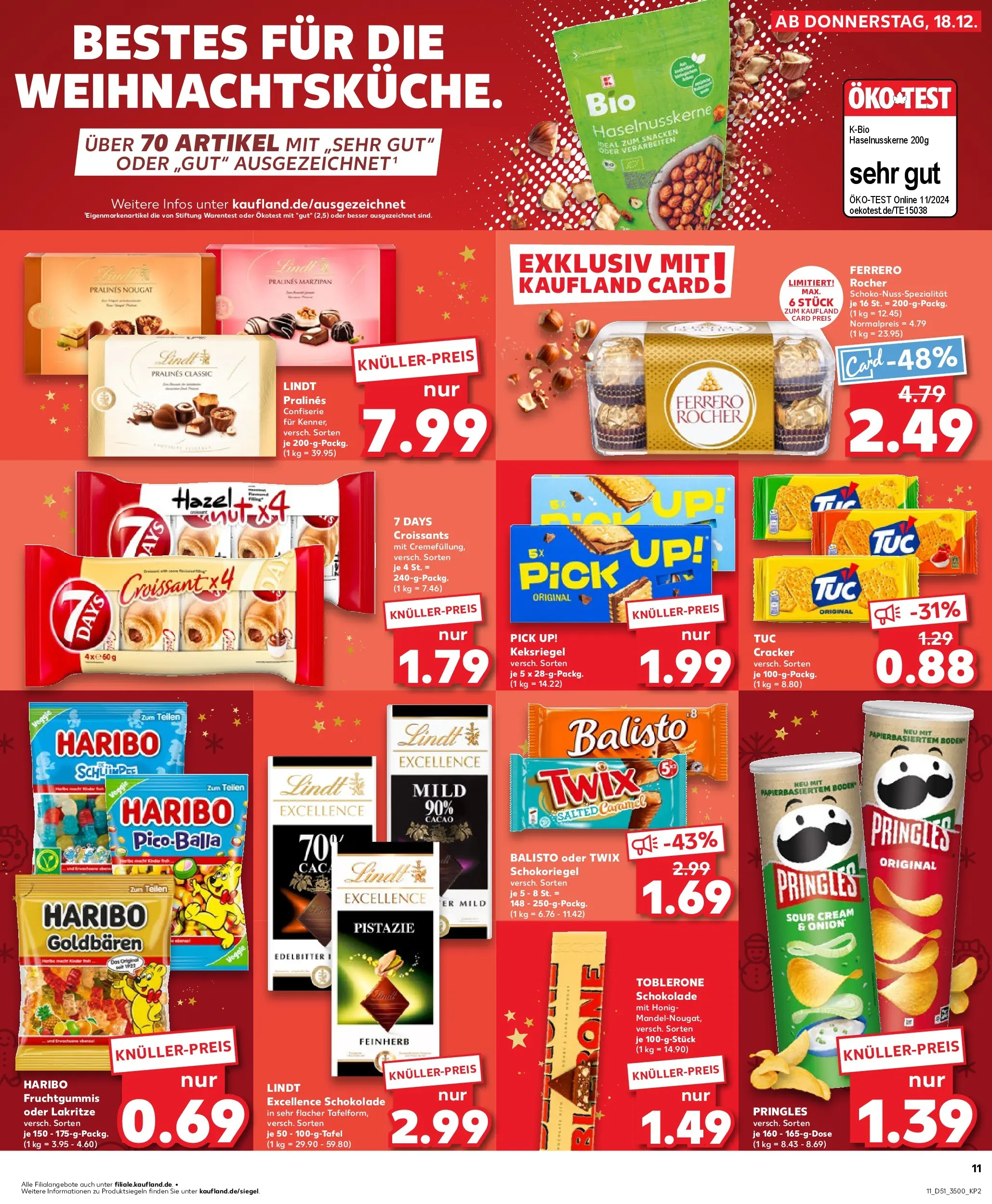 Prospekt Kaufland ab 22.12.2025 » Angebote Online zum Blättern | Seite: 11 | Produkte: Haribo, Schokolade, Twix, Pringles