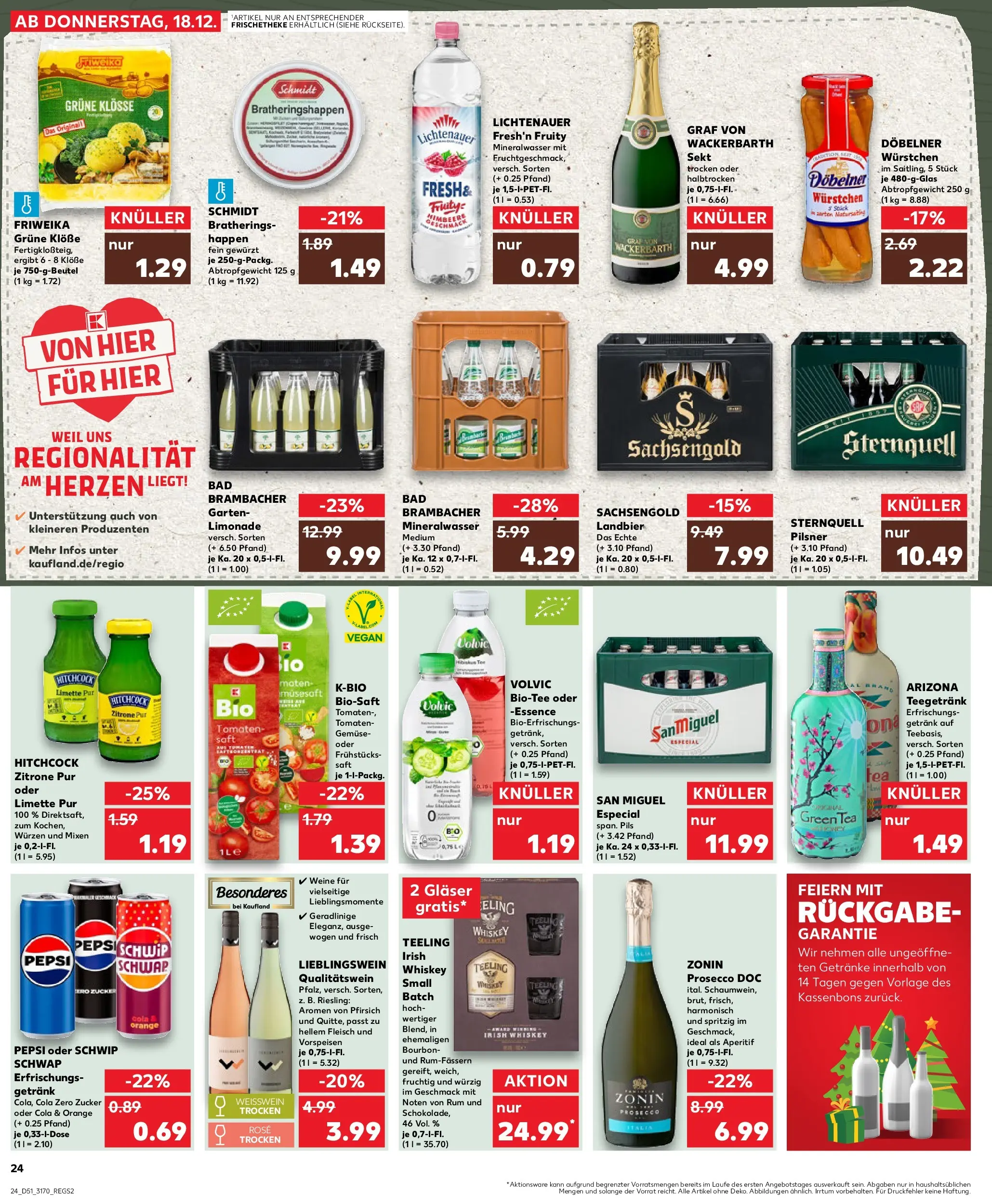 Prospekt Kaufland ab 22.12.2025 » Angebote Online zum Blättern | Seite: 24 | Produkte: Zucker, Zitrone, Himbeere, Bourbon