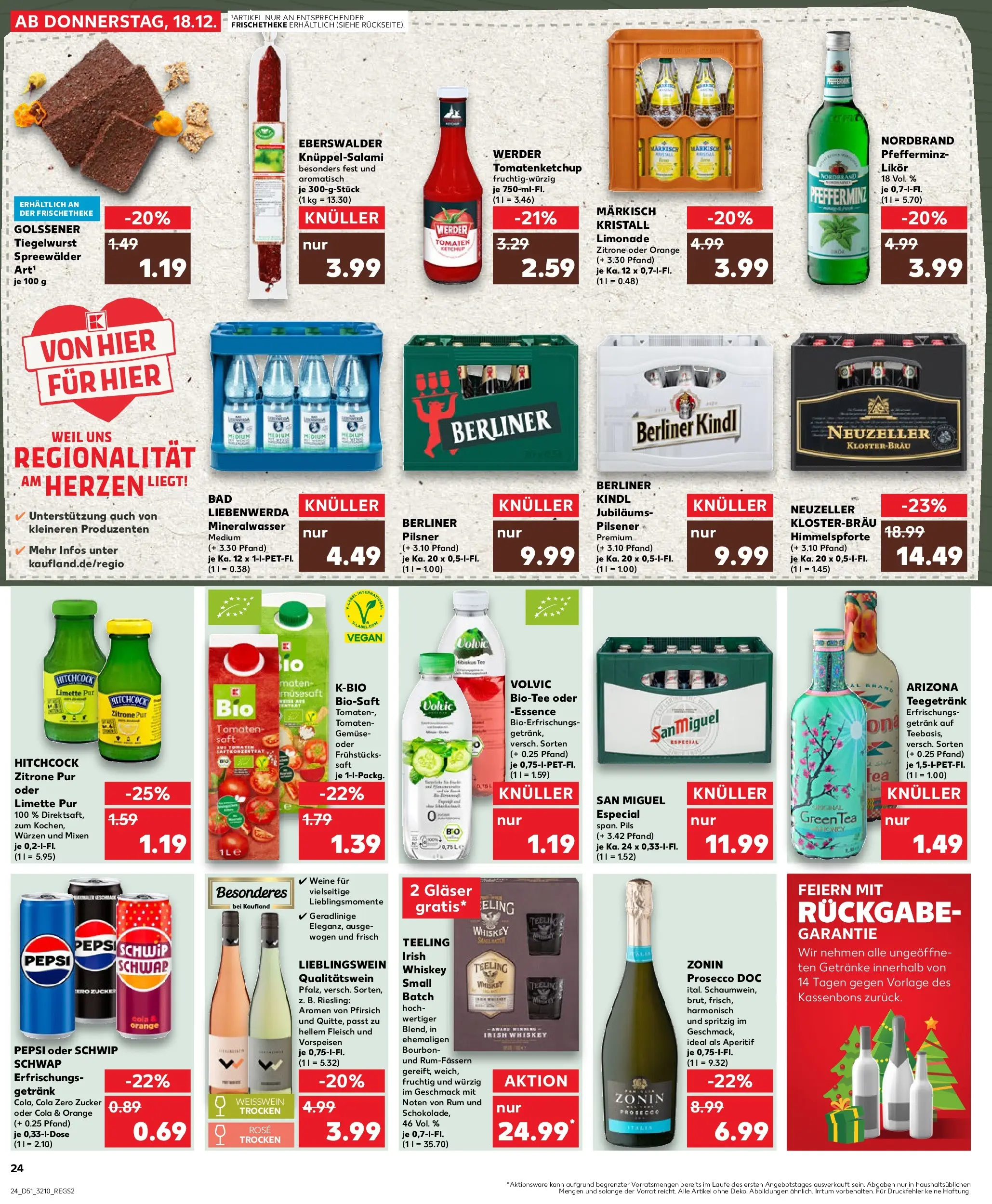 Prospekt Kaufland ab 22.12.2025 » Angebote Online zum Blättern | Seite: 24 | Produkte: Likör, Bad, Prosecco, Volvic