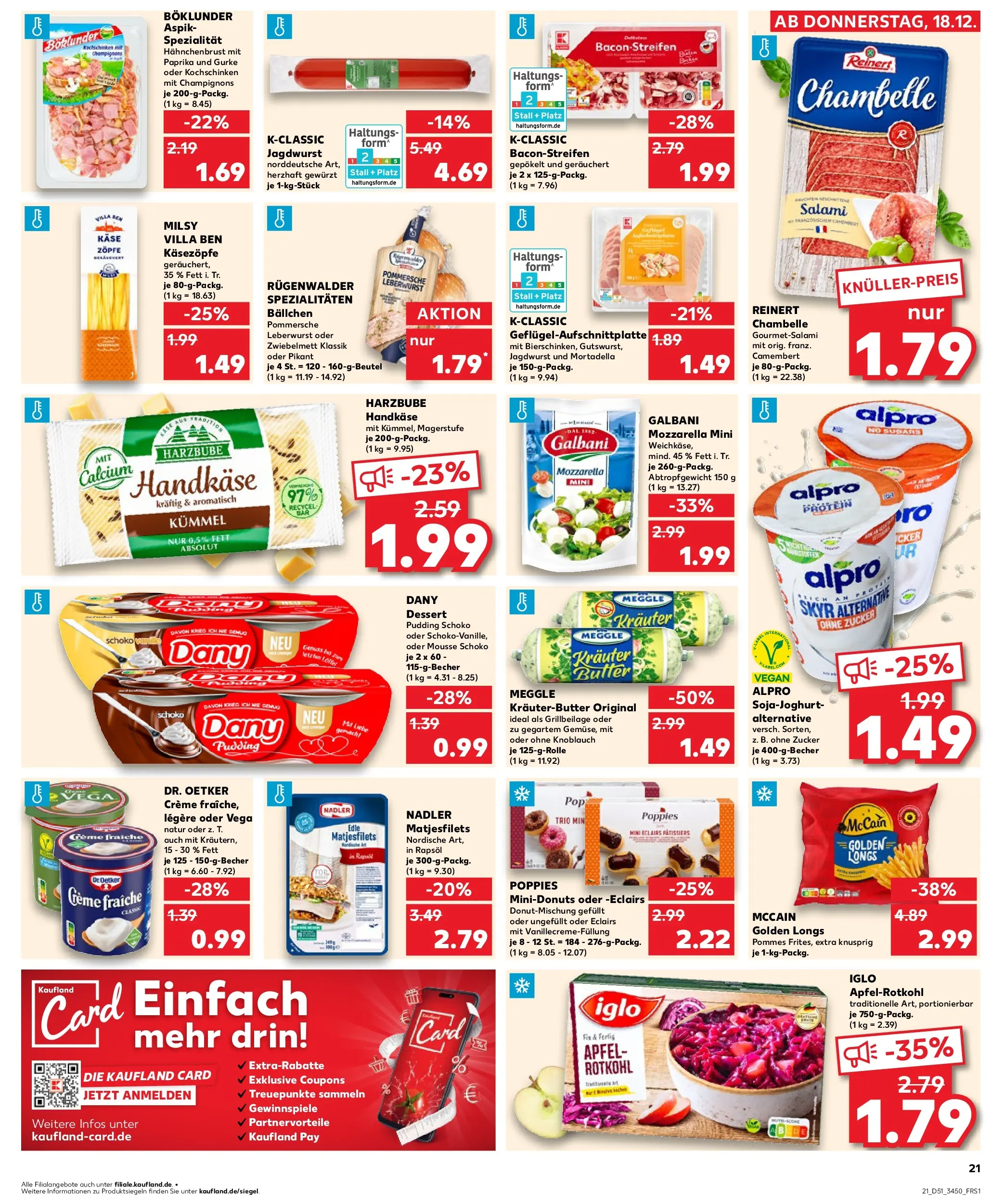 Prospekt Kaufland ab 22.12.2025 » Angebote Online zum Blättern | Seite: 21 | Produkte: Rapsöl, Skyr, Alpro, Hahnchenbrust