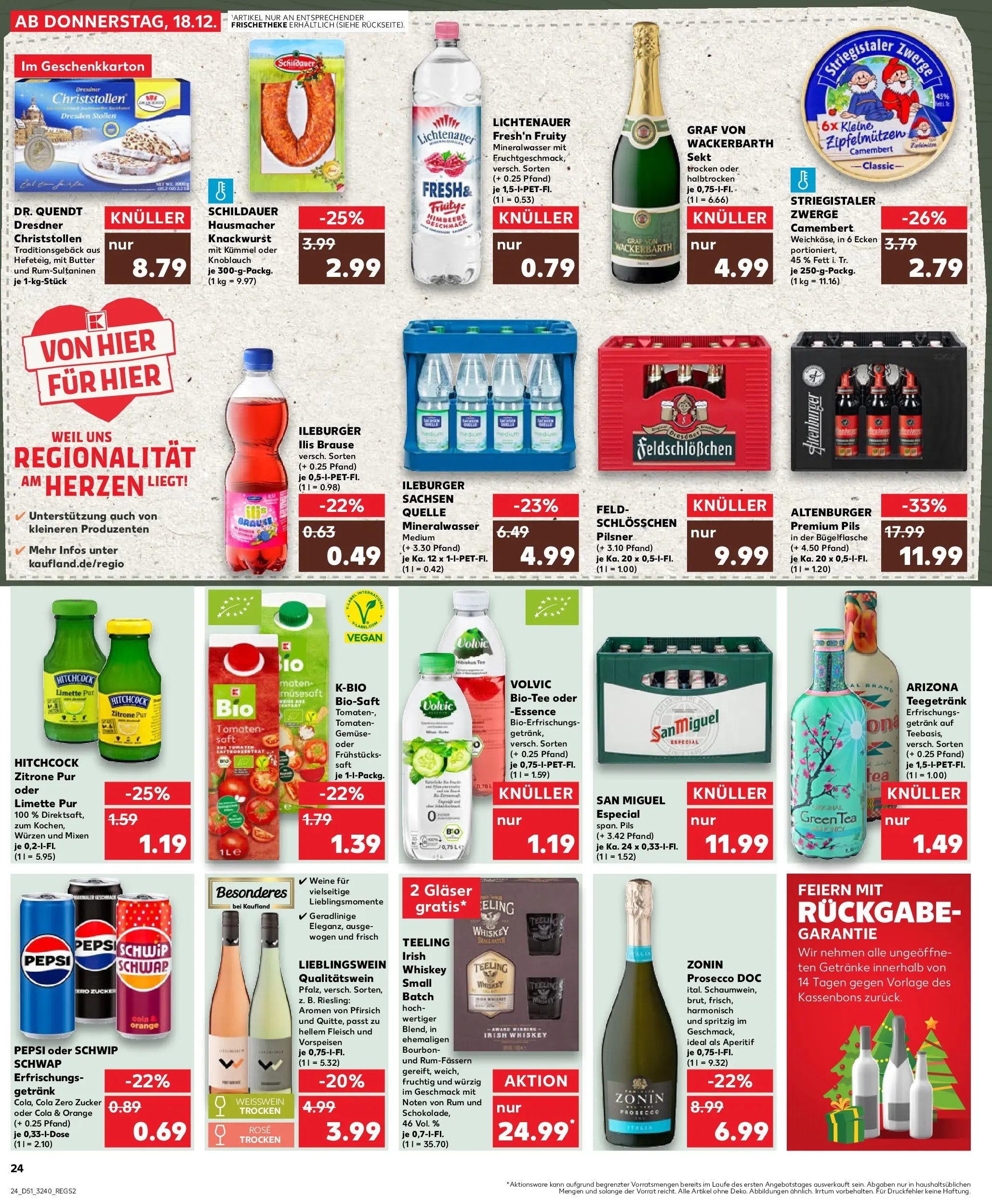 Prospekt Kaufland ab 22.12.2025 » Angebote Online zum Blättern | Seite: 24 | Produkte: Cola, Pils, Tomaten, Zitrone