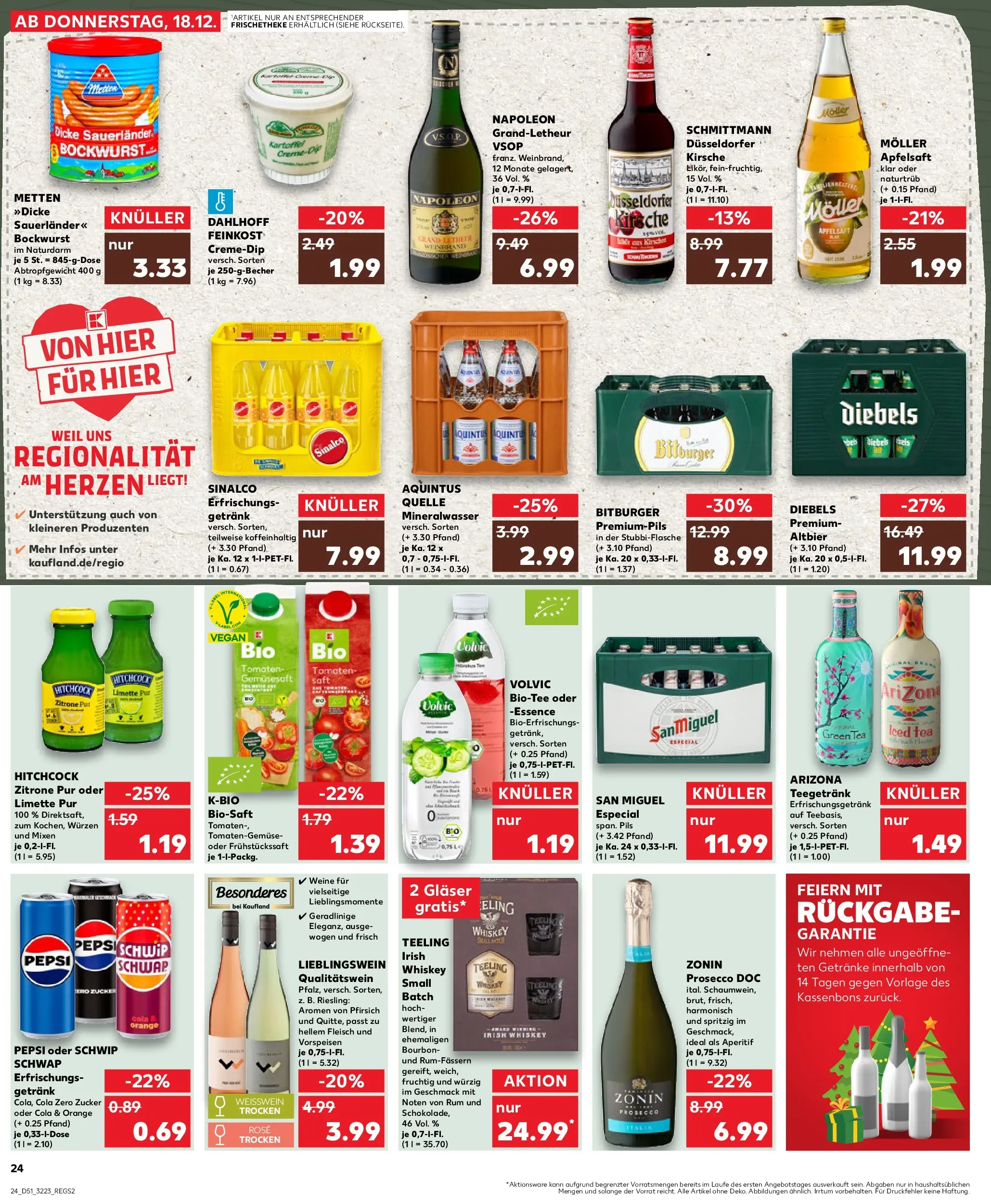 Prospekt Kaufland ab 22.12.2025 » Angebote Online zum Blättern | Seite: 24 | Produkte: Rum, Pils, Tomaten, Schwip schwap