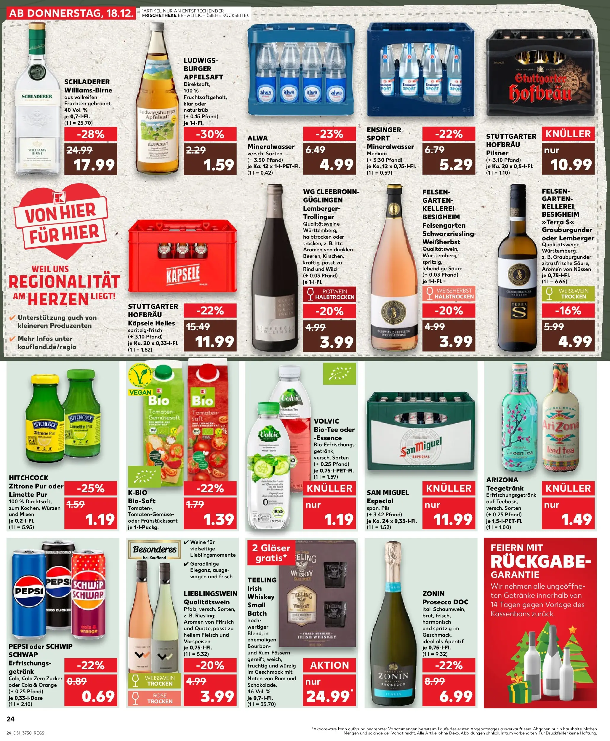 Prospekt Kaufland ab 22.12.2025 » Angebote Online zum Blättern | Seite: 24 | Produkte: Apfelsaft, Apple, Zucker, Birne