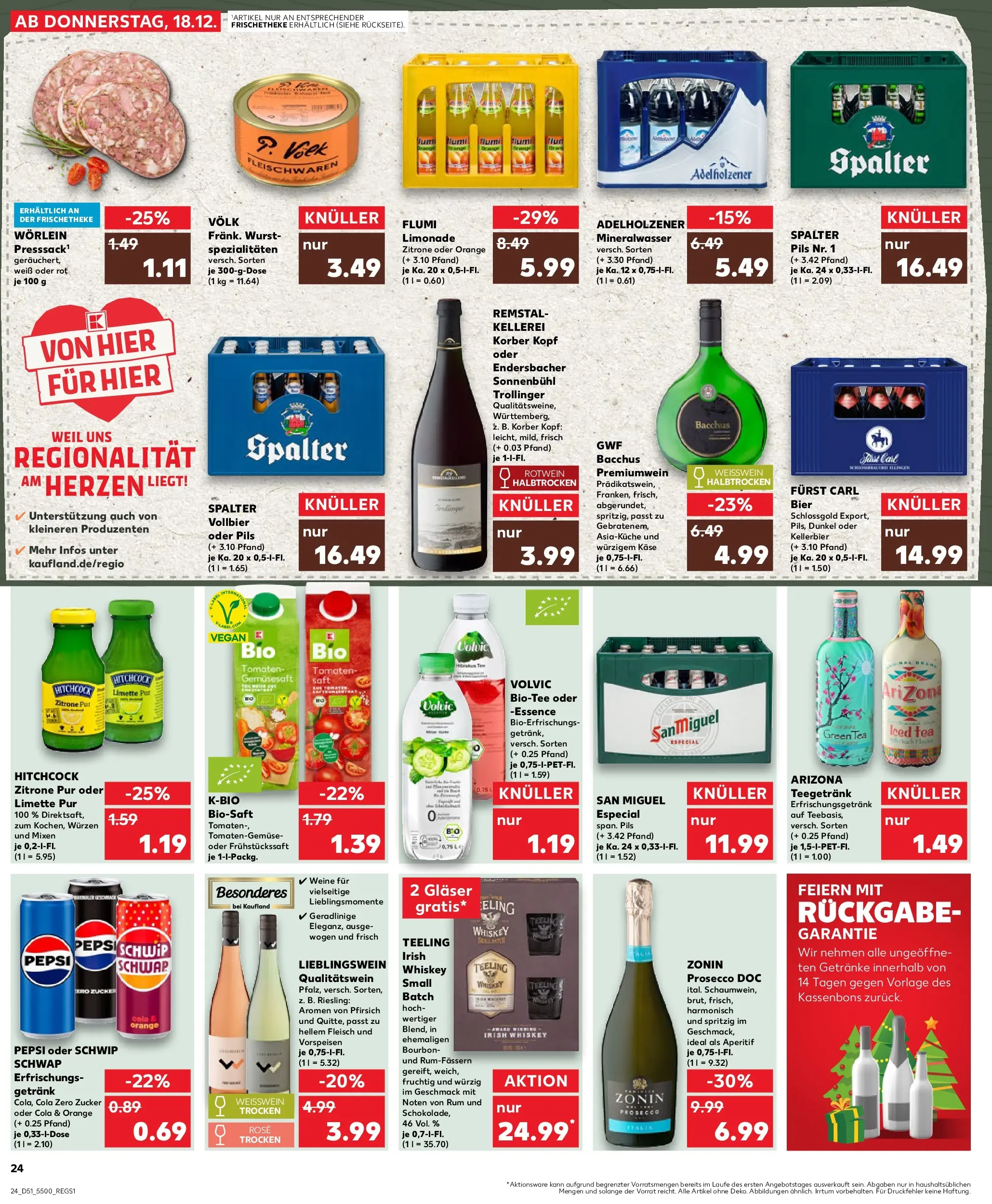Prospekt Kaufland ab 22.12.2025 » Angebote Online zum Blättern | Seite: 24 | Produkte: Rum, Limonade, Zucker, Wurst