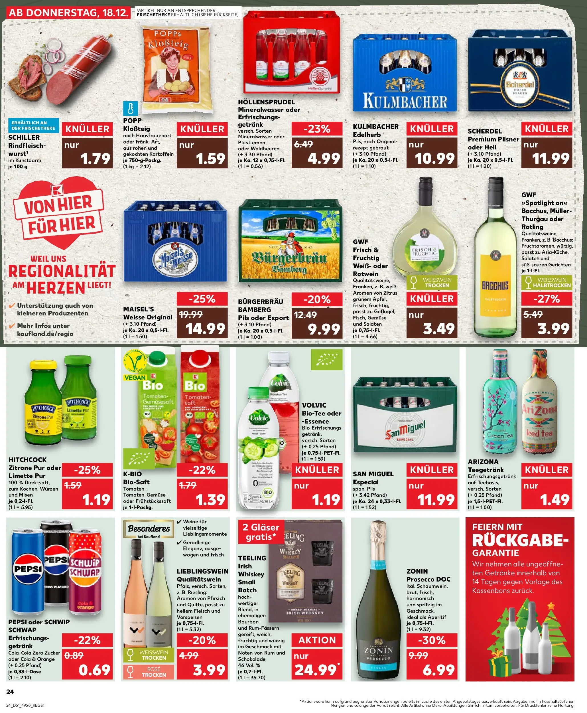 Prospekt Kaufland ab 22.12.2025 » Angebote Online zum Blättern | Seite: 24 | Produkte: Pils, Tomaten, Kartoffeln, Whiskey