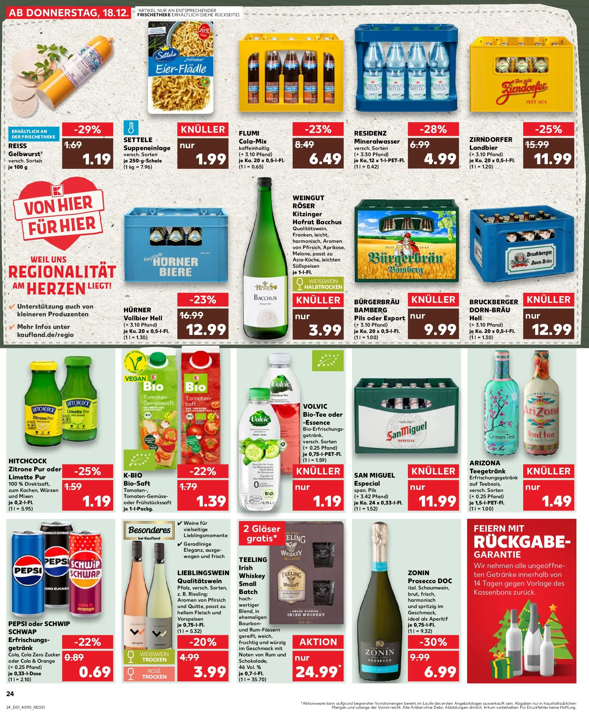 Prospekt Kaufland ab 22.12.2025 » Angebote Online zum Blättern | Seite: 24 | Produkte: Cola, Zucker, Limette, Pepsi