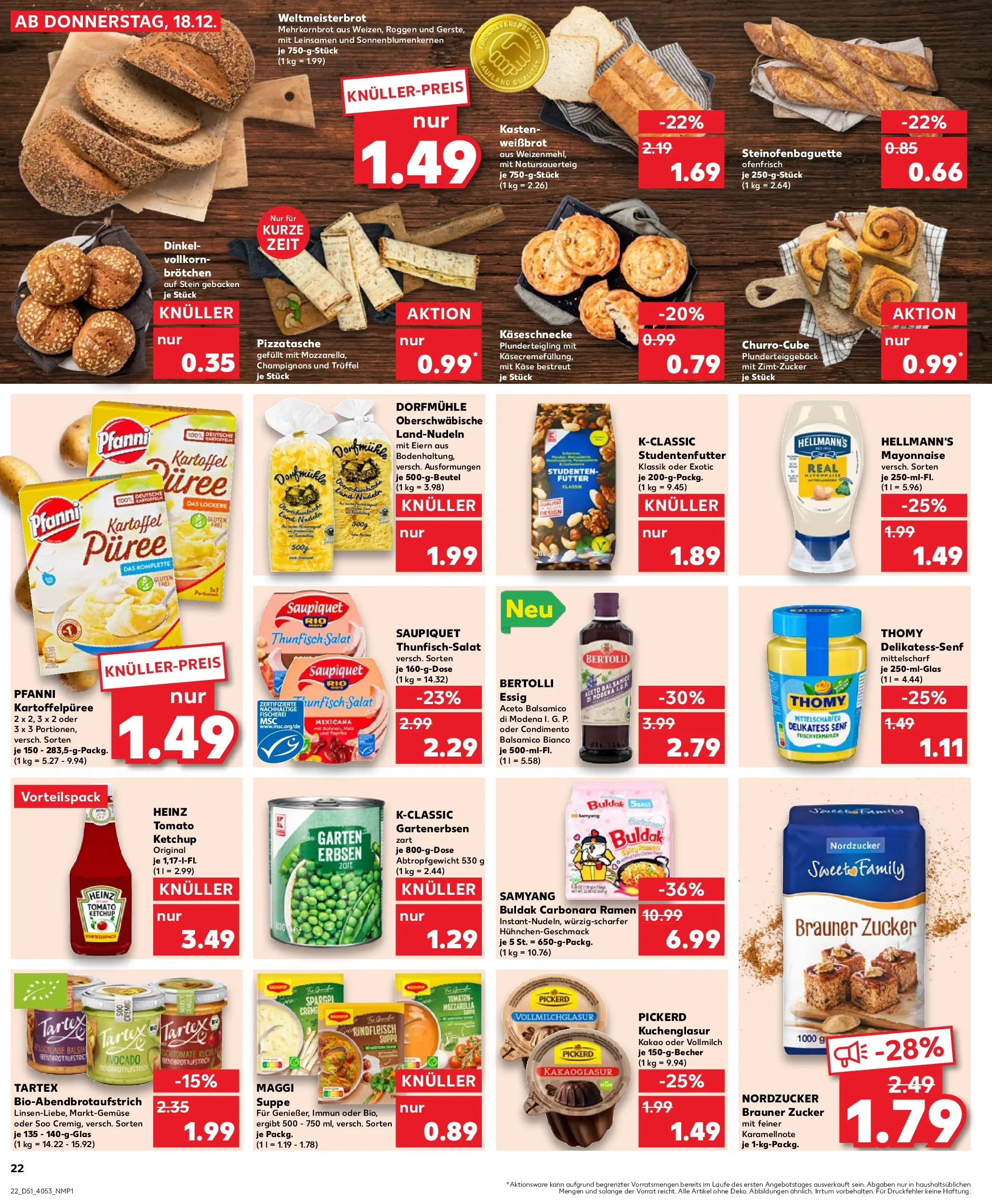 Prospekt Kaufland ab 22.12.2025 » Angebote Online zum Blättern | Seite: 22 | Produkte: Maggi, Baguette, Tomaten, Mayonnaise