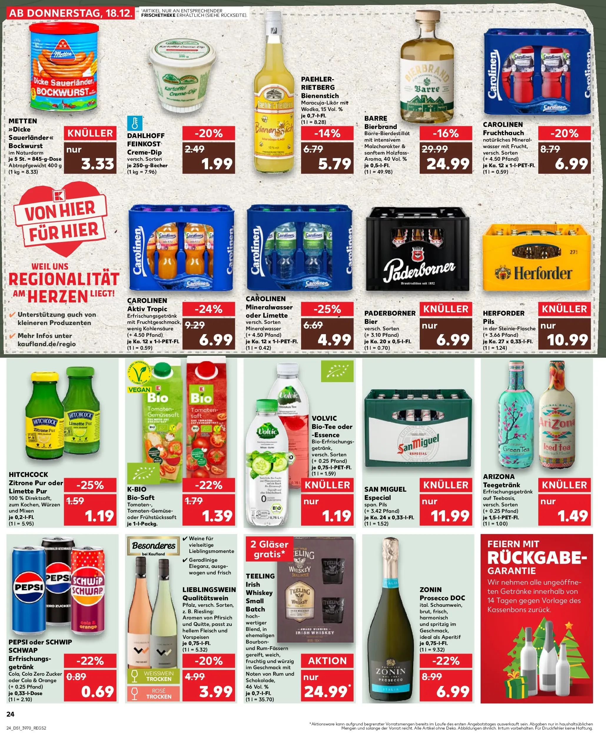 Prospekt Kaufland ab 22.12.2025 » Angebote Online zum Blättern | Seite: 24 | Produkte: Cola, Zucker, Zitrone, Tee