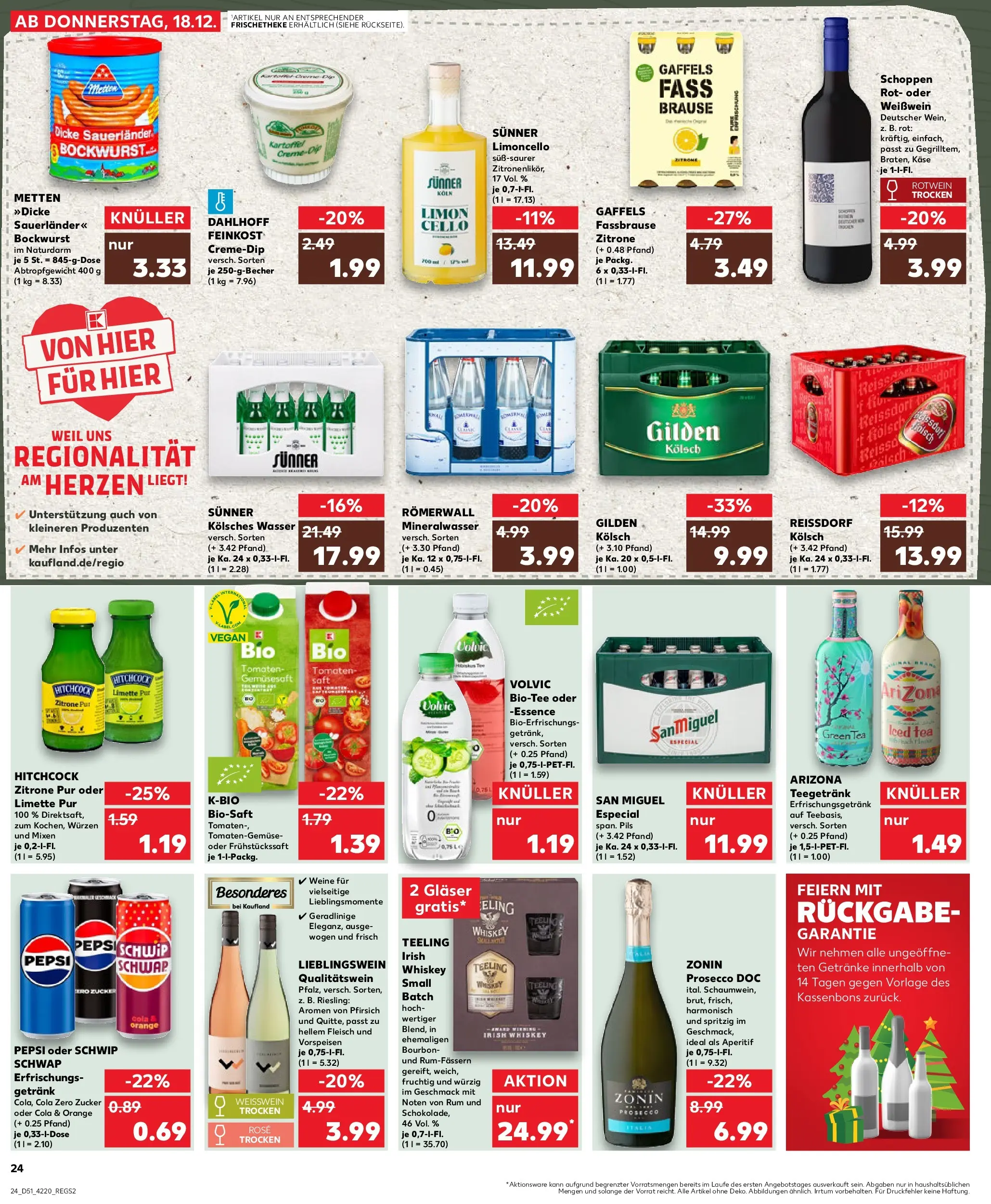Prospekt Kaufland ab 22.12.2025 » Angebote Online zum Blättern | Seite: 24 | Produkte: Rum, Pils, Limoncello, Fassbrause