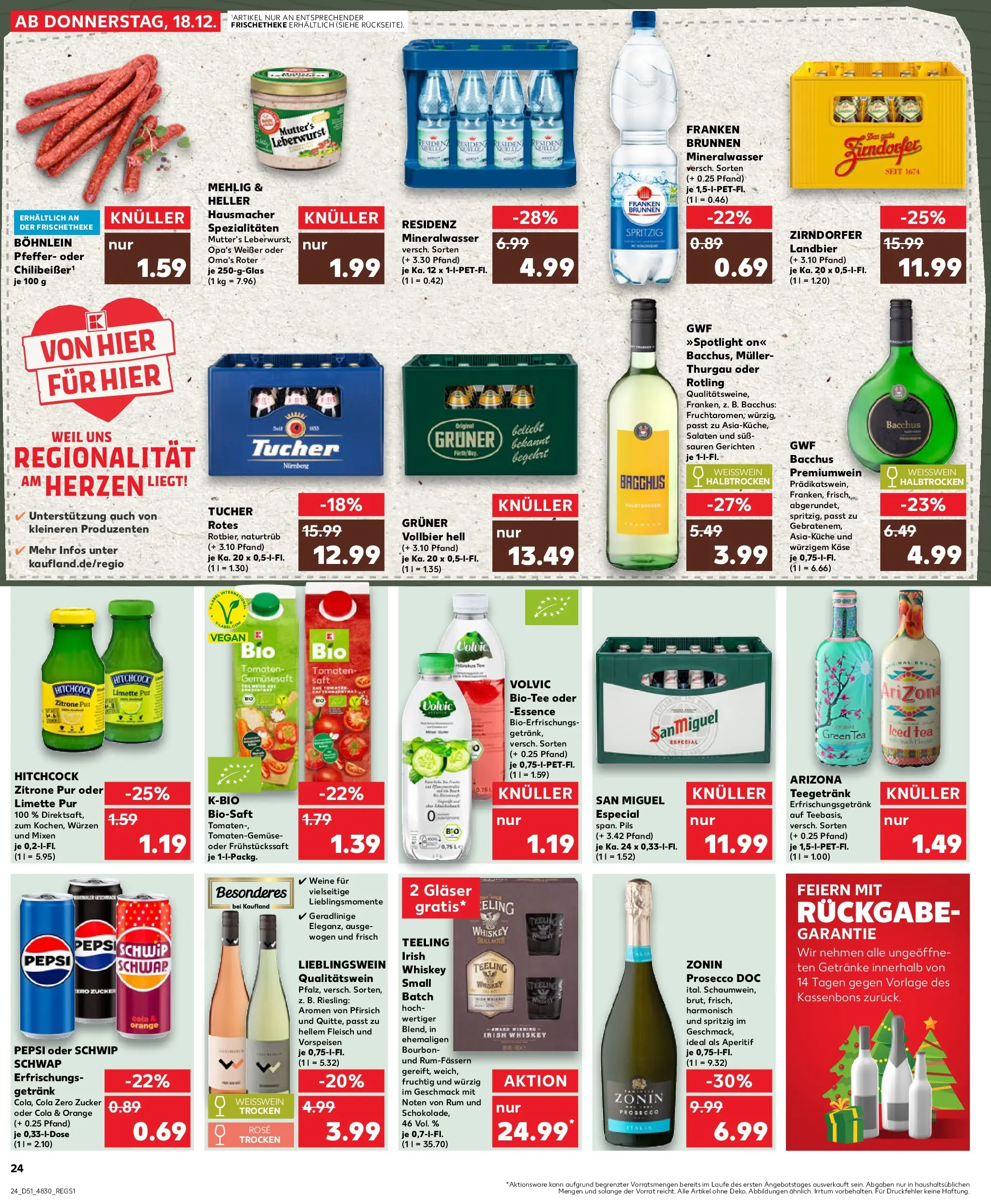 Prospekt Kaufland ab 22.12.2025 » Angebote Online zum Blättern | Seite: 24 | Produkte: Pils, Schwip schwap, Prosecco, Pepsi