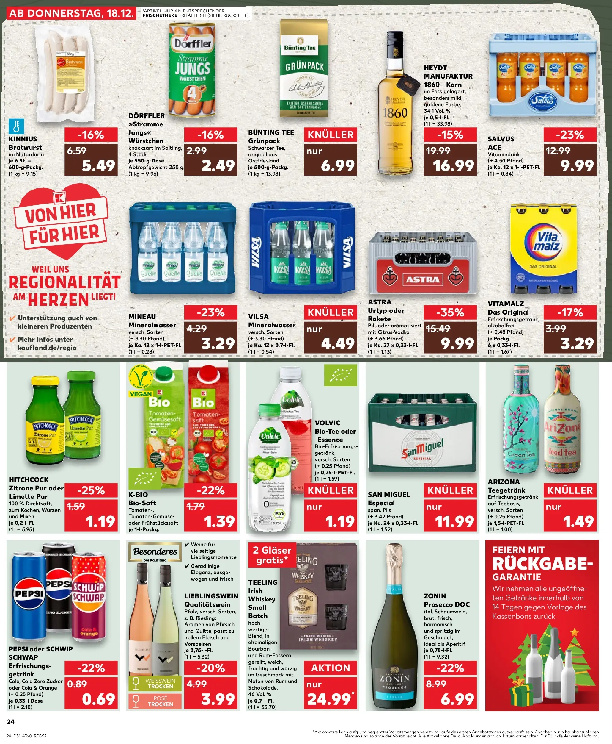 Prospekt Kaufland ab 22.12.2025 » Angebote Online zum Blättern | Seite: 24 | Produkte: Cola, Pils, Zitrone, Pfirsich