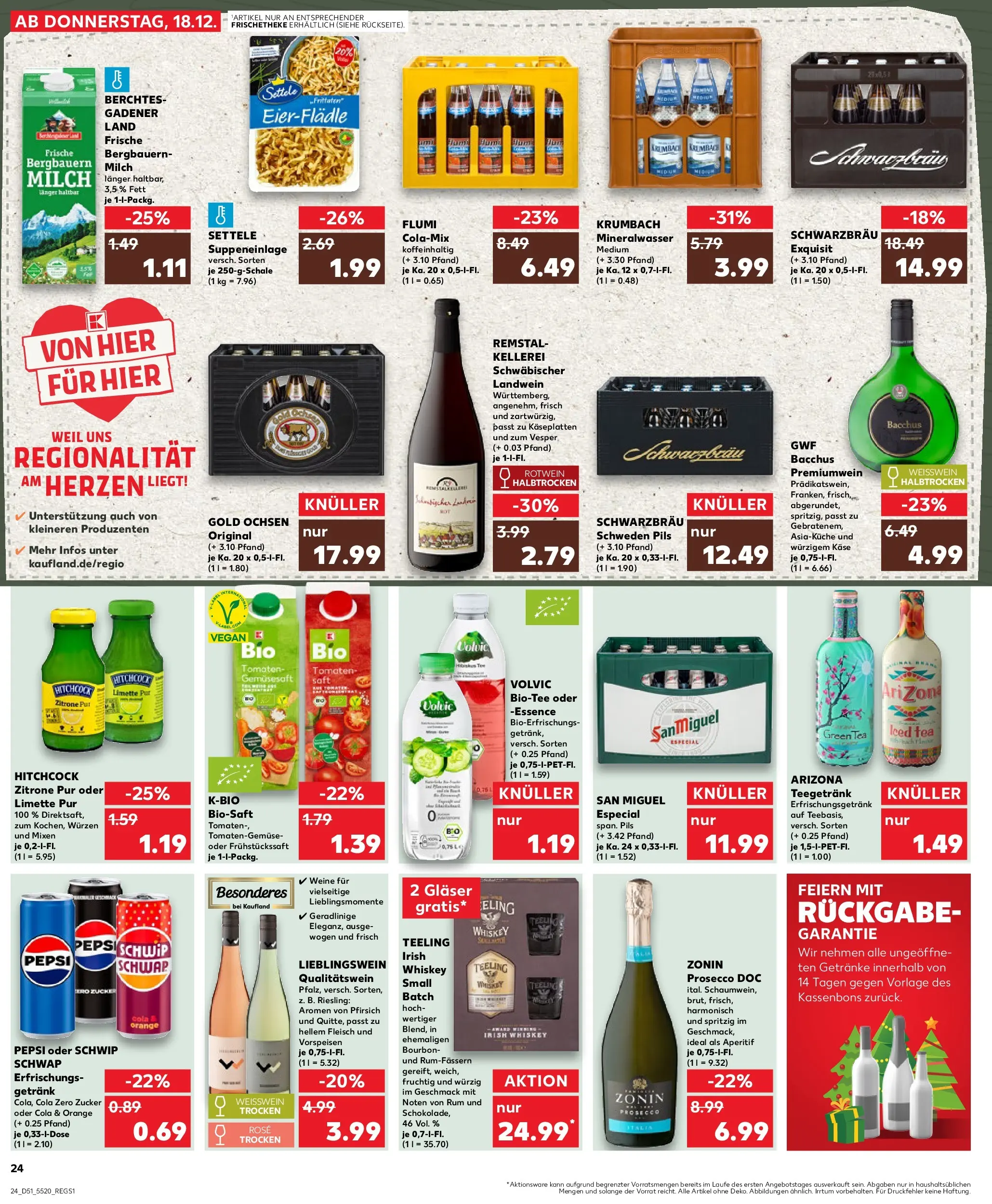 Prospekt Kaufland ab 22.12.2025 » Angebote Online zum Blättern | Seite: 24 | Produkte: Weißwein halbtrocken, Rum, Zitrone, Limette