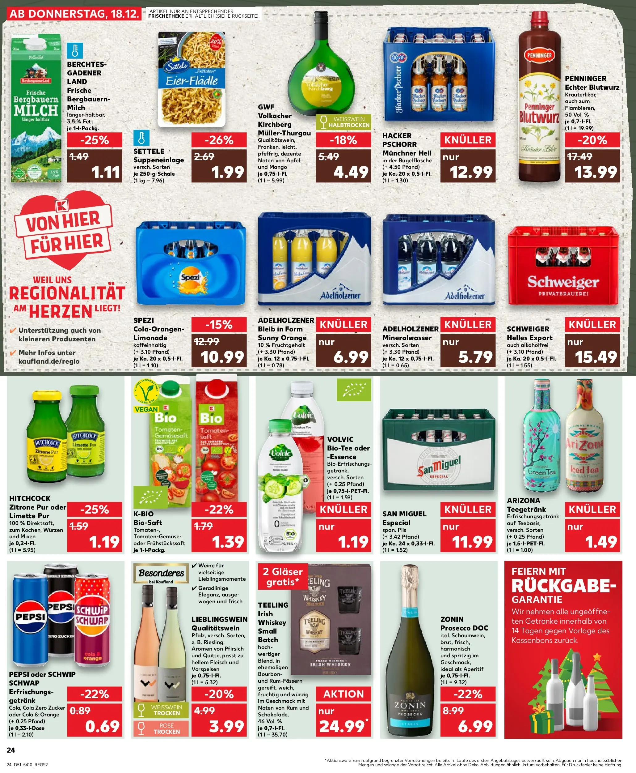 Prospekt Kaufland ab 22.12.2025 » Angebote Online zum Blättern | Seite: 24 | Produkte: Cola, Prosecco, Zucker, Limette