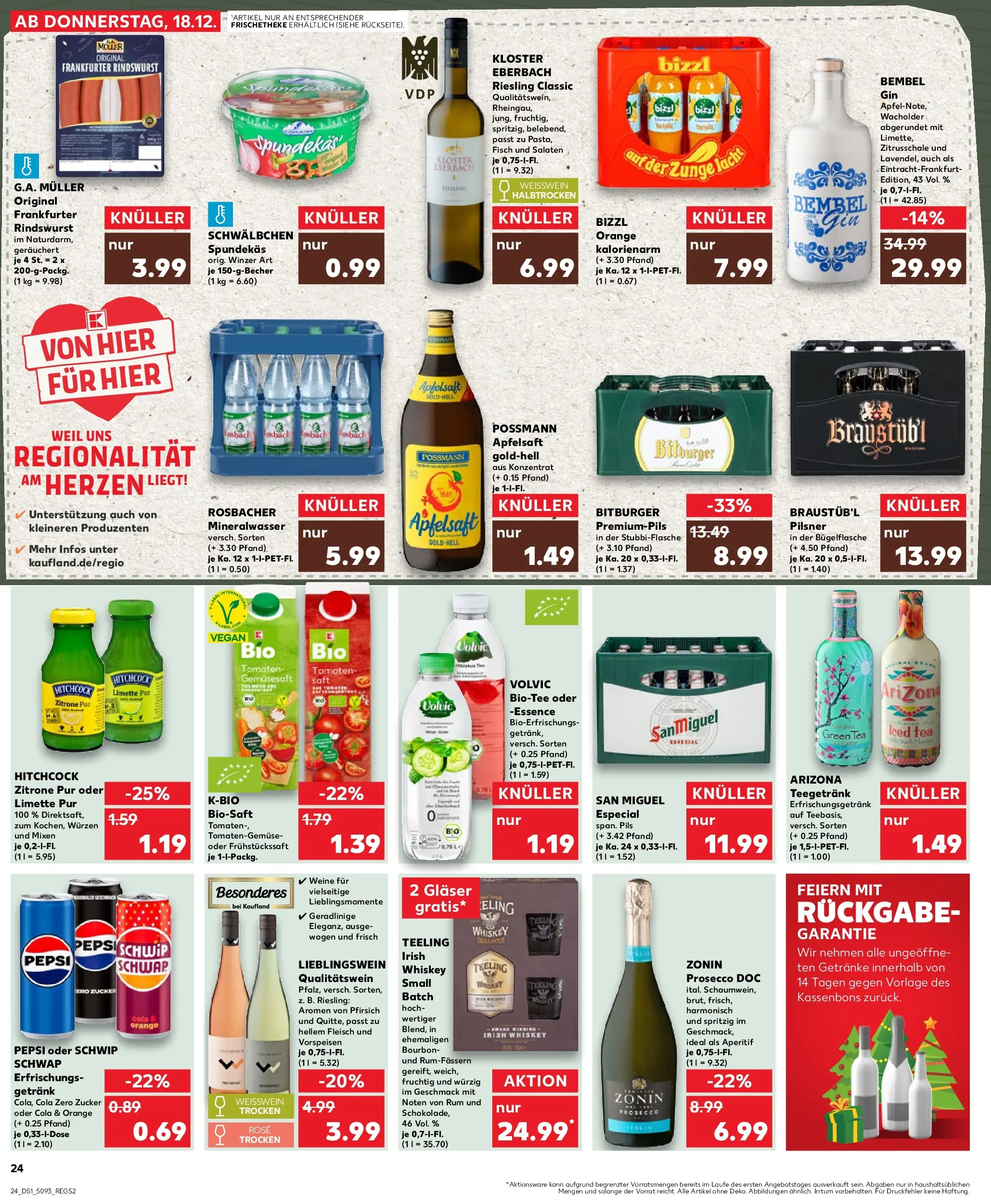 Prospekt Kaufland ab 22.12.2025 » Angebote Online zum Blättern | Seite: 24 | Produkte: Pils, Zucker, Limette, Bourbon