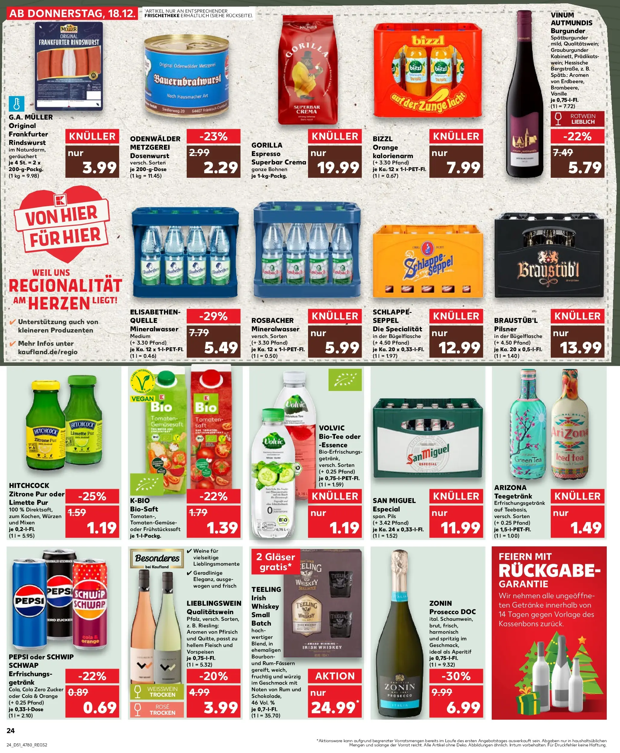 Prospekt Kaufland ab 22.12.2025 » Angebote Online zum Blättern | Seite: 24 | Produkte: Cola, Rum, Tomaten, Limette