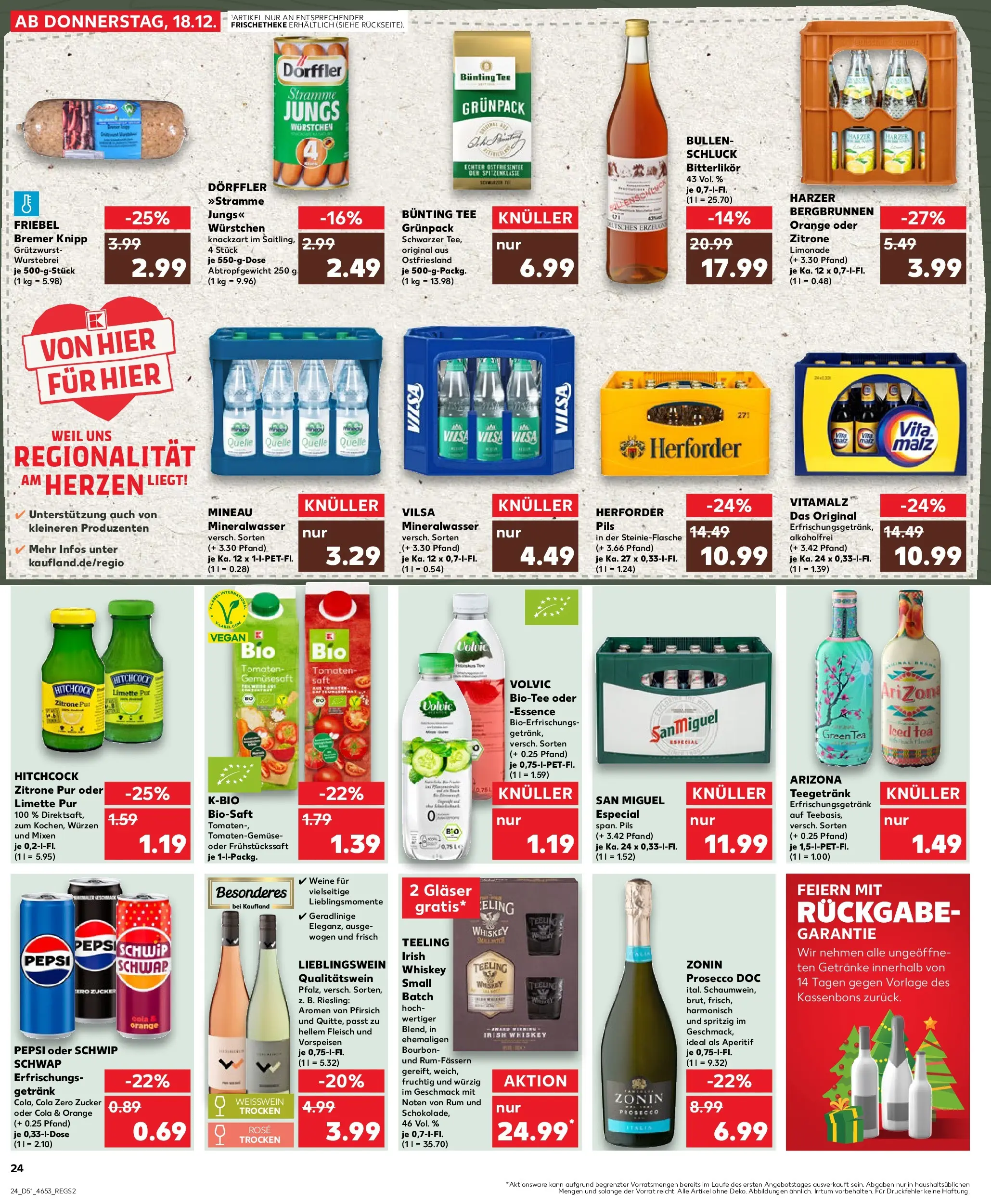 Prospekt Kaufland ab 22.12.2025 » Angebote Online zum Blättern | Seite: 24 | Produkte: Weißwein trocken, Schwip schwap, Zucker, Zitrone