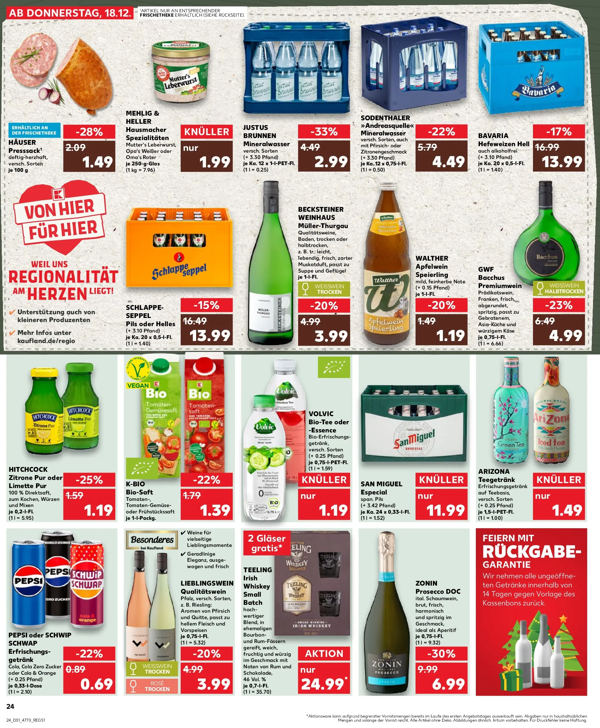 Prospekt Kaufland ab 22.12.2025 » Angebote Online zum Blättern | Seite: 24 | Produkte: Pils, Schwip schwap, Apple, Whiskey