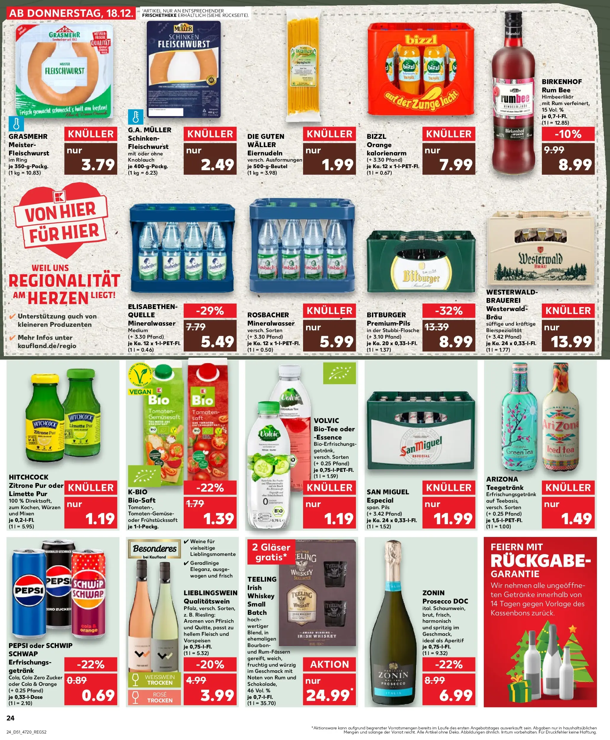 Prospekt Kaufland ab 22.12.2025 » Angebote Online zum Blättern | Seite: 24 | Produkte: Weißwein, Prosecco, Zitrone, Pfirsich