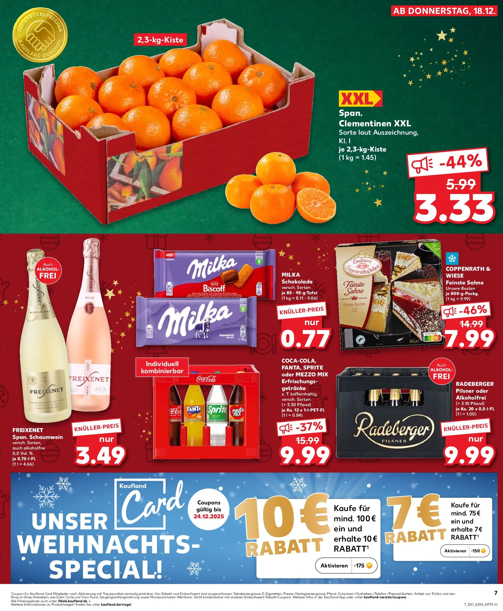 Prospekt Kaufland ab 22.12.2025 » Angebote Online zum Blättern | Seite: 7 | Produkte: Coca cola, Sprite, Cola, Oder mezzo mix